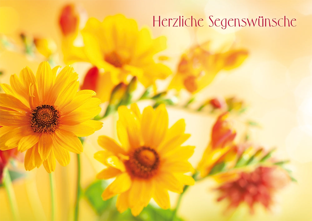 Billet zum Geburtstag "Gelbe Blumen"