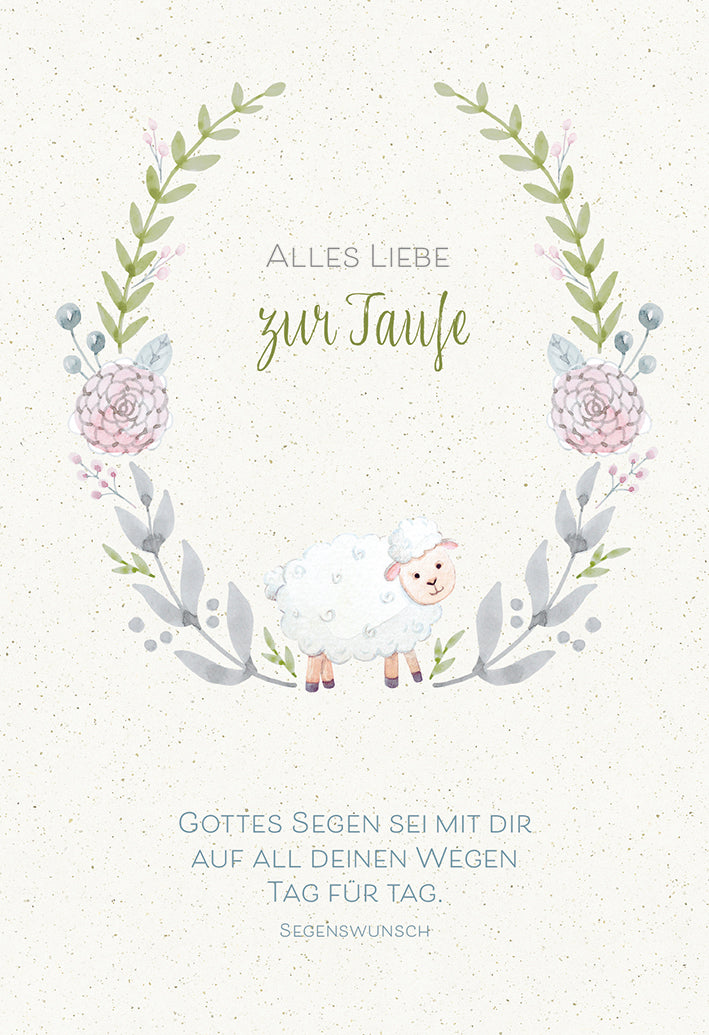 Billet zur Taufe "Gottes Segen"