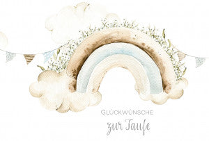 Billet zur Taufe "Glückwünsche"