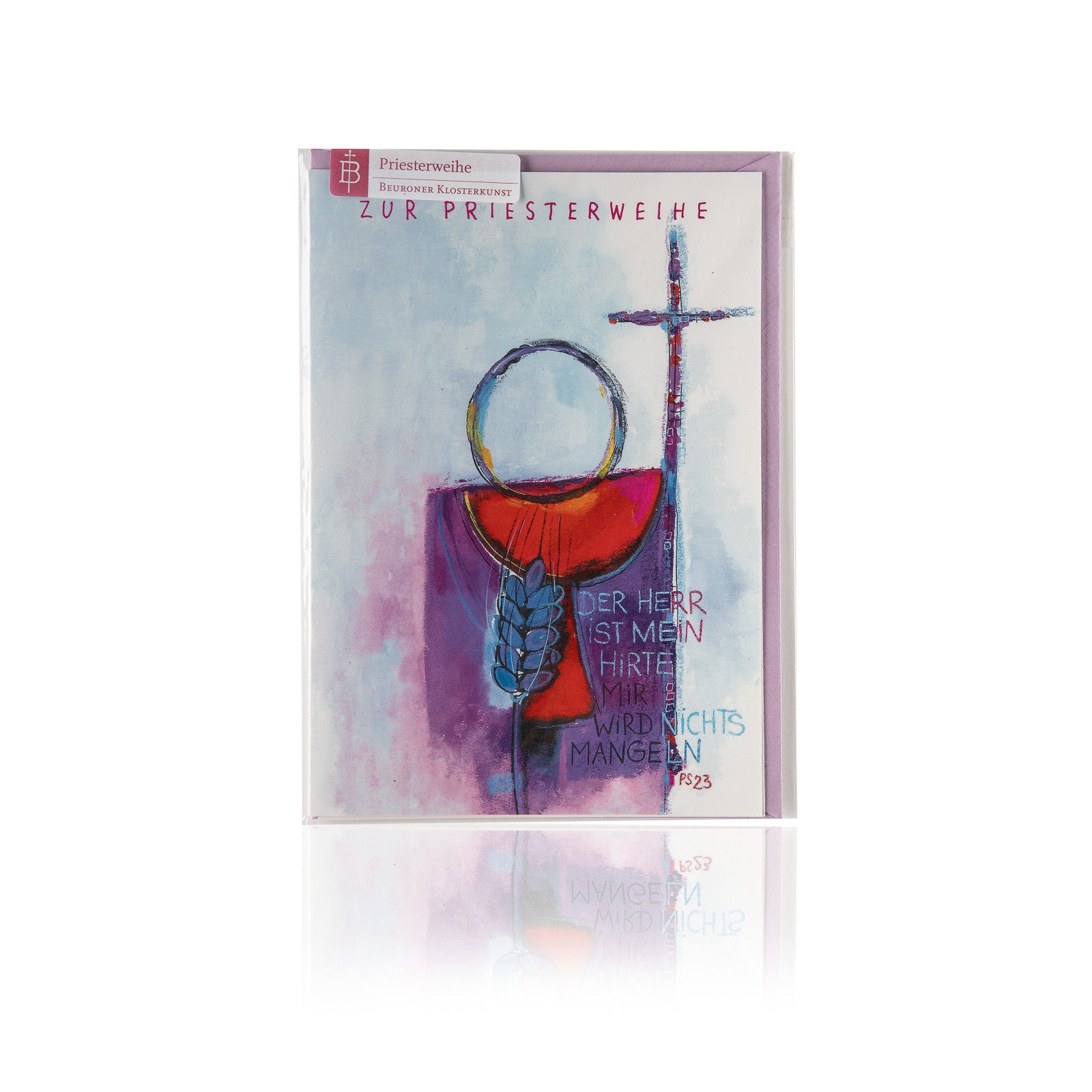 Billet zur Priesterweihe "Violettes Kreuz"