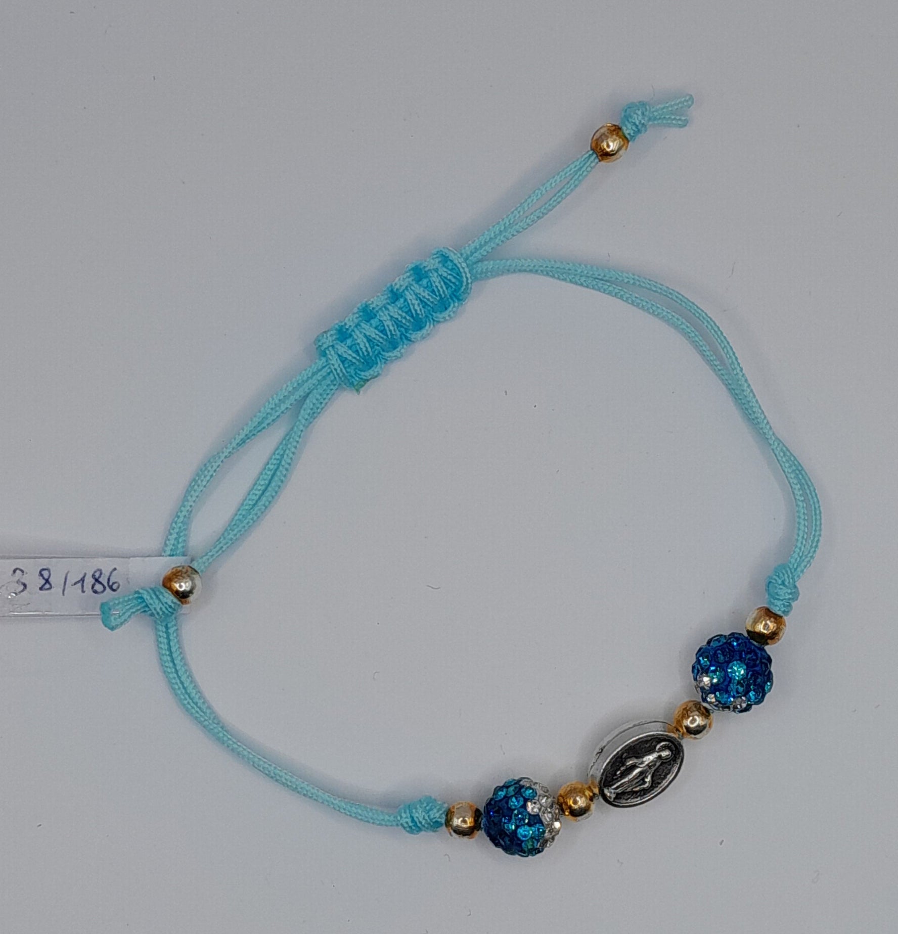 Armband "Wundertätige Medaille", hellblau