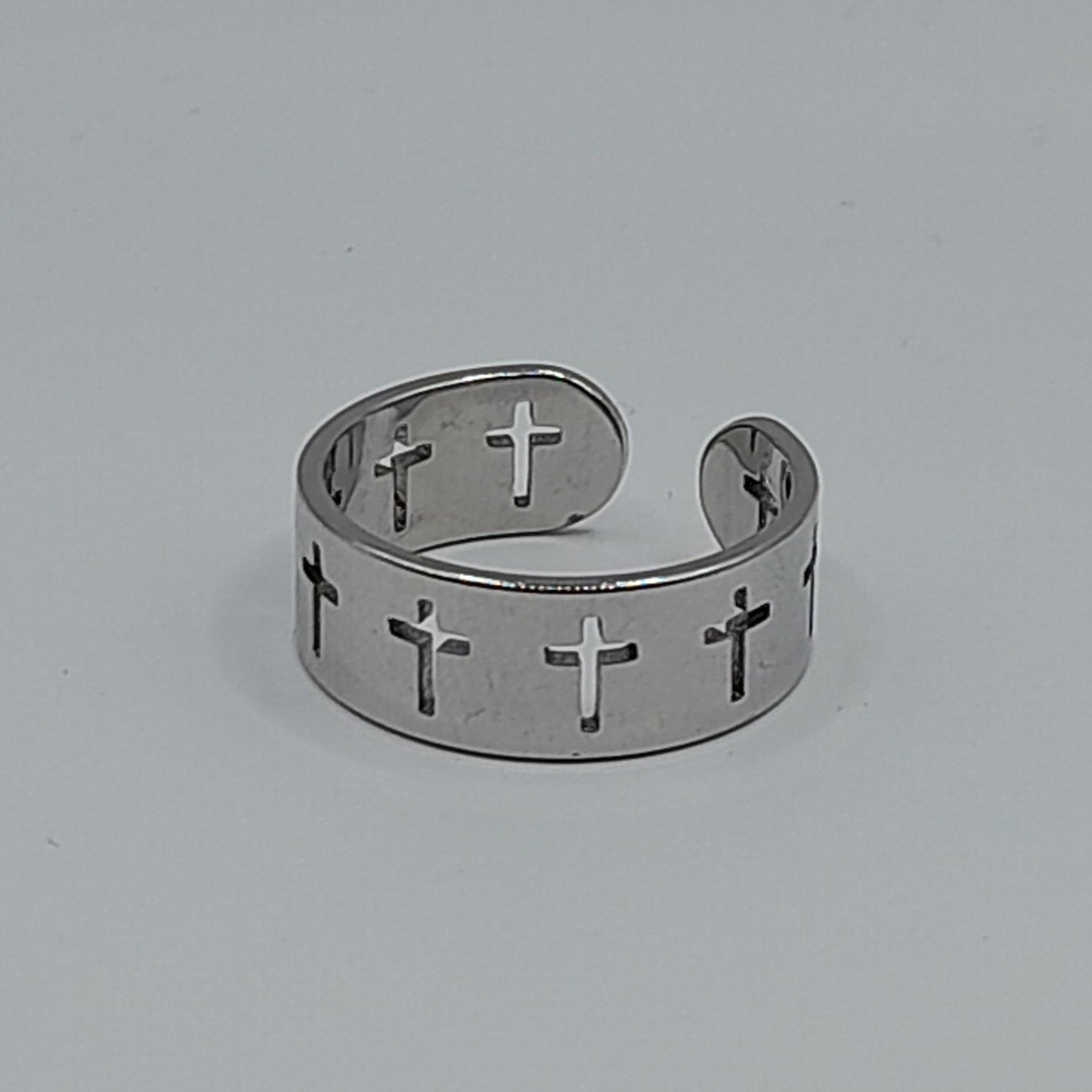 Ring "Kreuze" aus Edelstahl