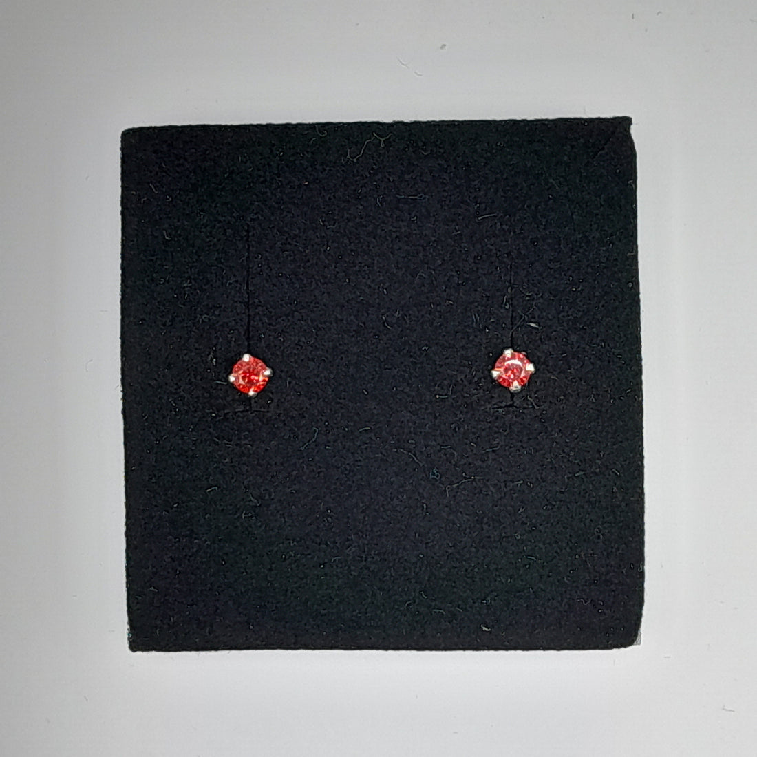 .Ohrstecker rot Silber 925