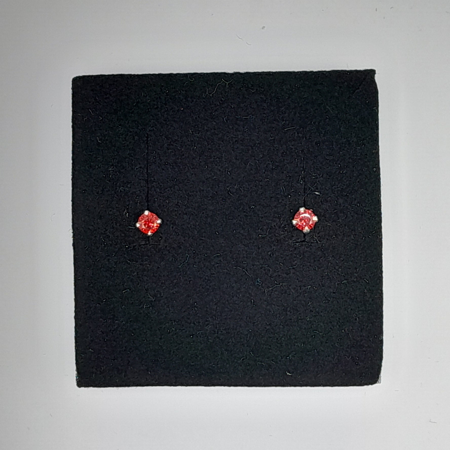 .Ohrstecker rot Silber 925
