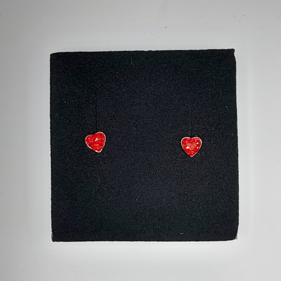 .Ohrstecker Herz rot Silber 925