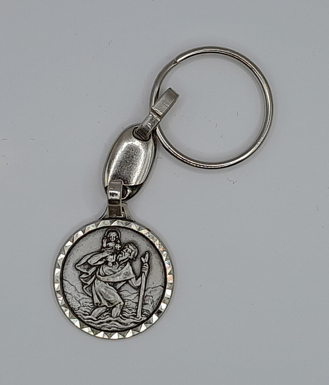 Schlüsselanhänger Christopherus, silberfarben