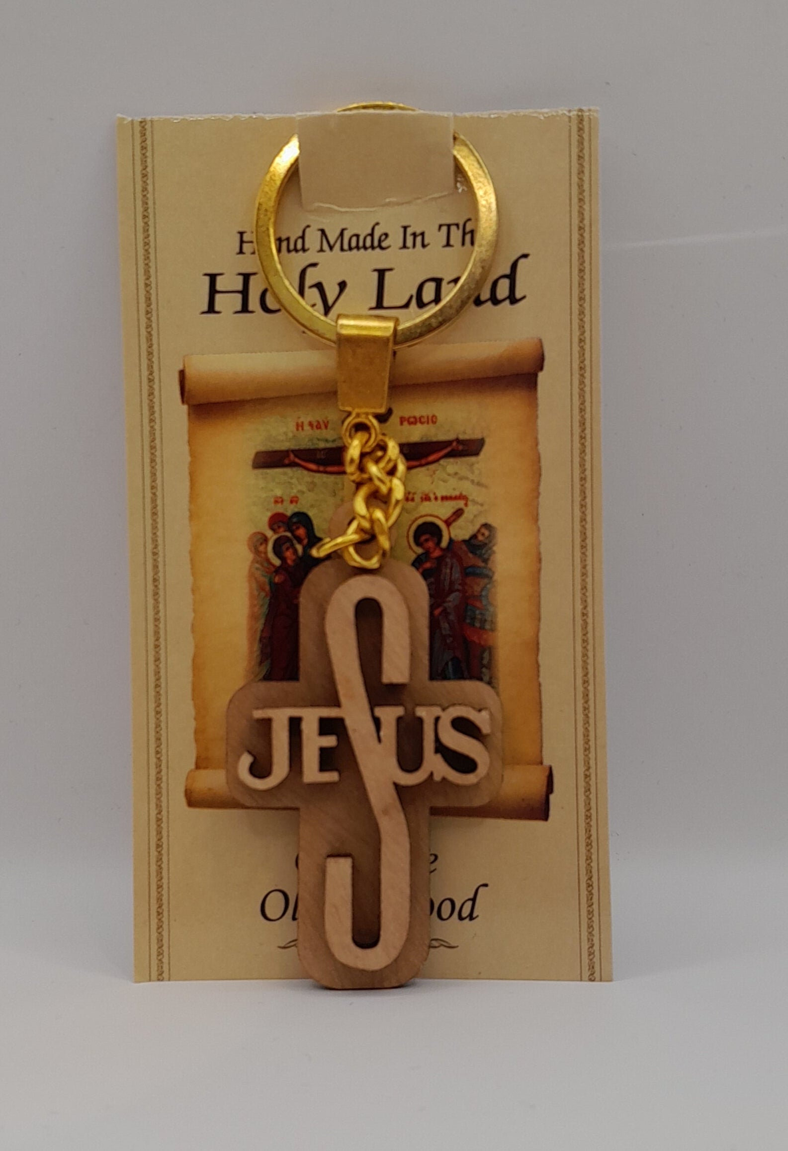 Schlüsselanhänger Kreuz "Jesus"