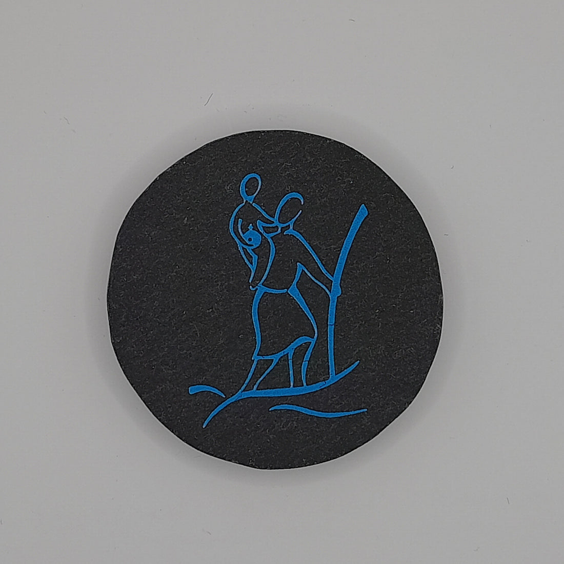 Magnet aus Schiefer, rund "Christophorus"