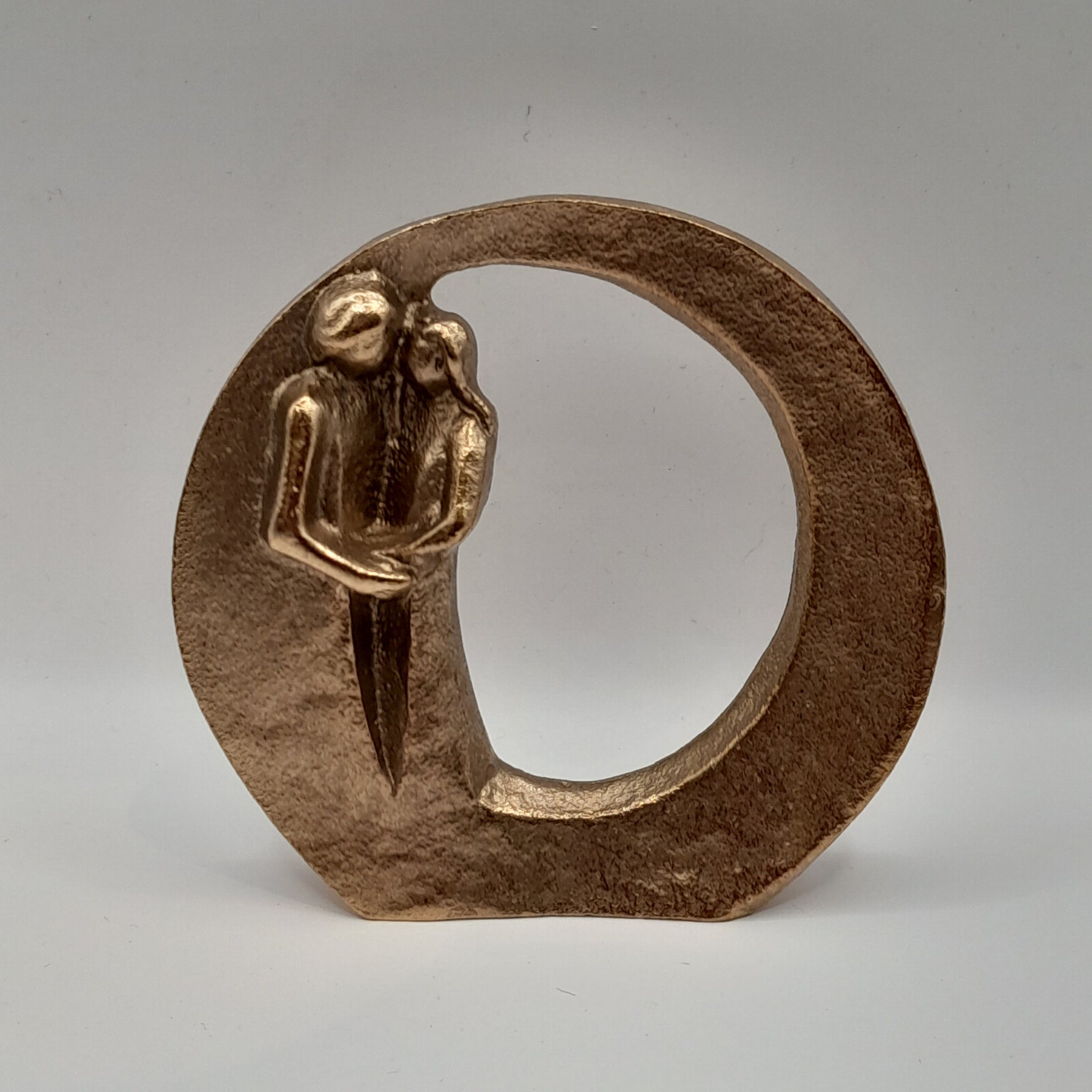 Steh-Plakette "Paar", aus Bronze