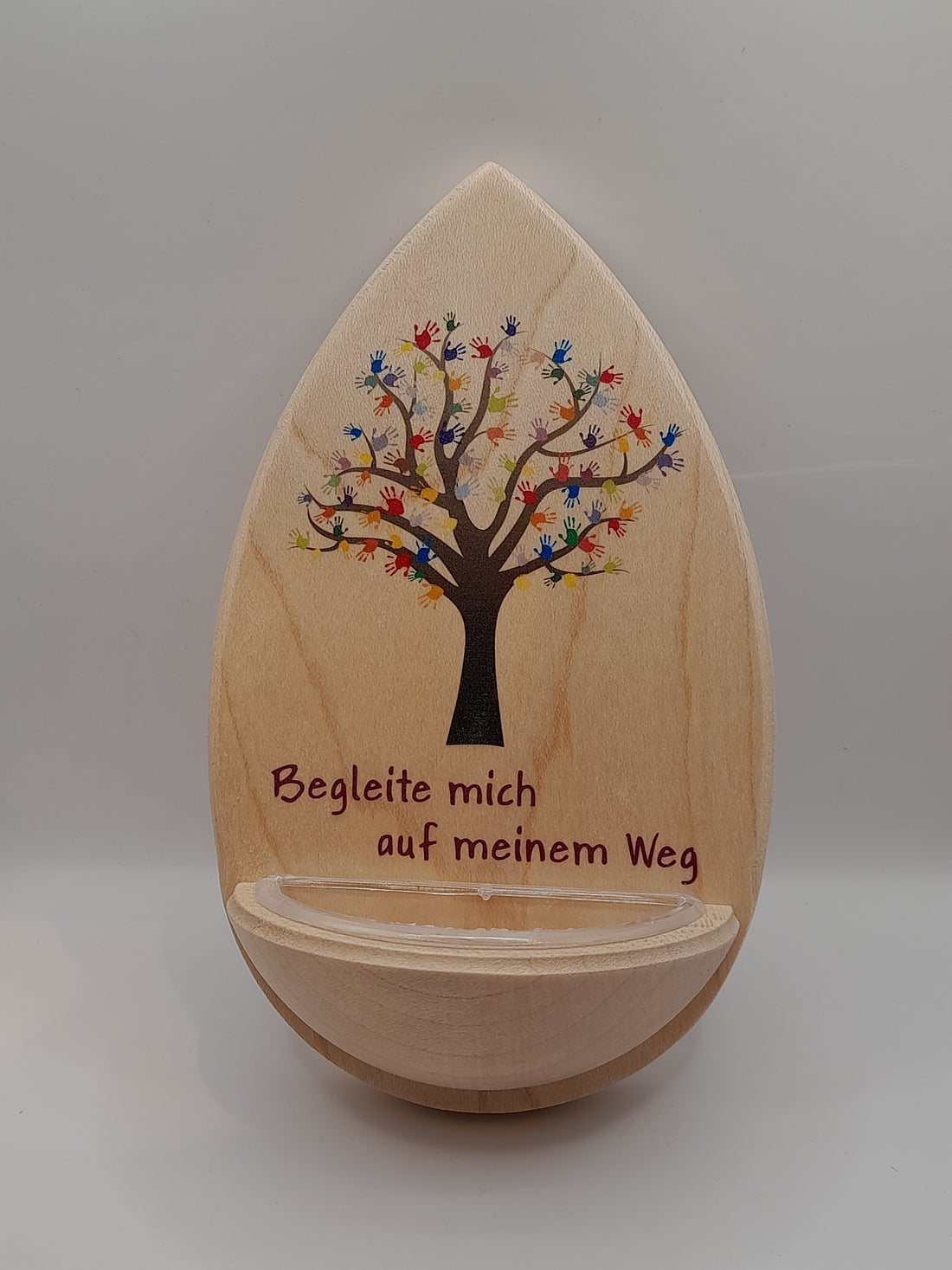 Kinder-Weihkessel Holz "Baum und Hände"