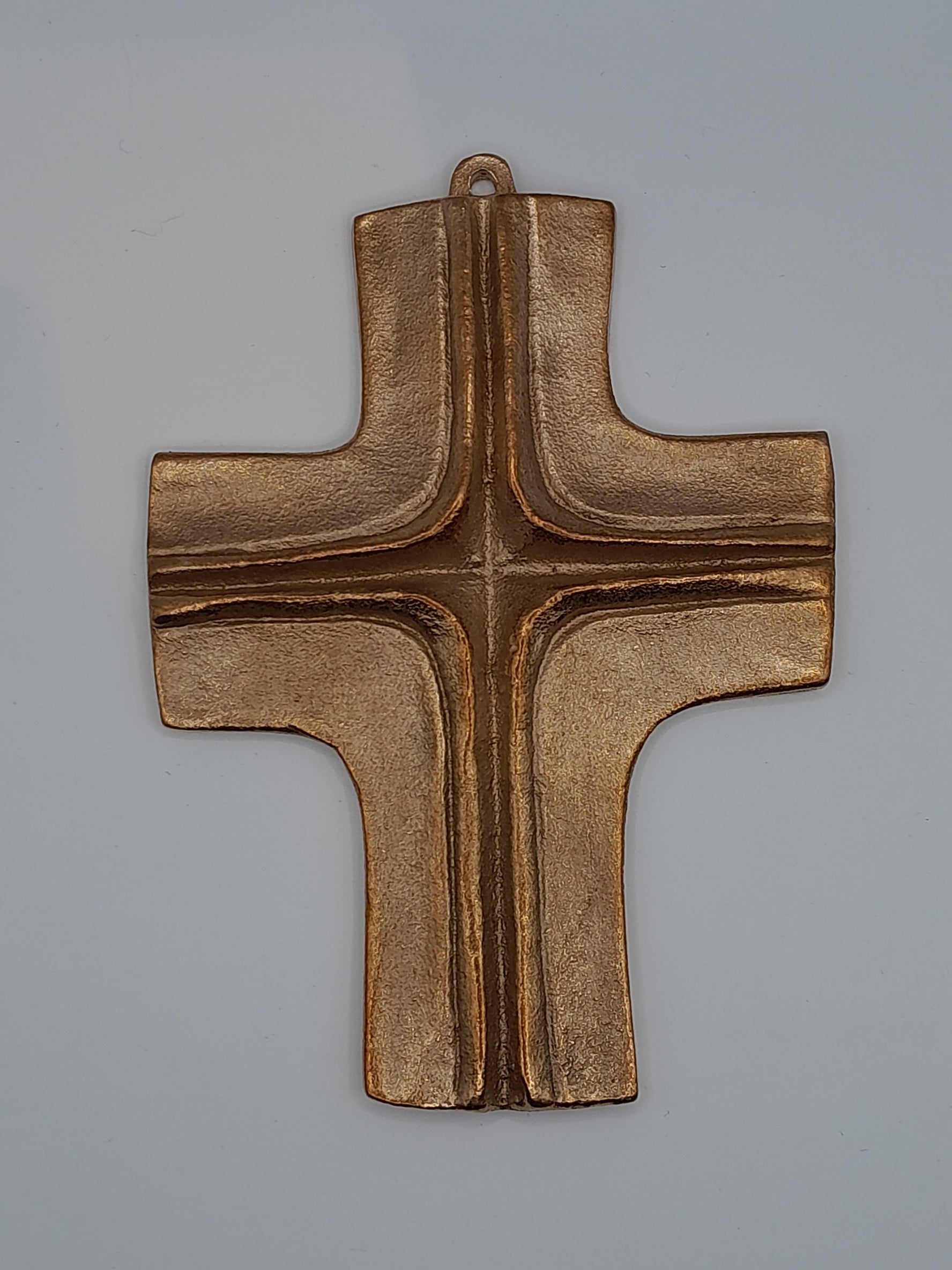 Wandkreuz Bronze "Vertiefung"