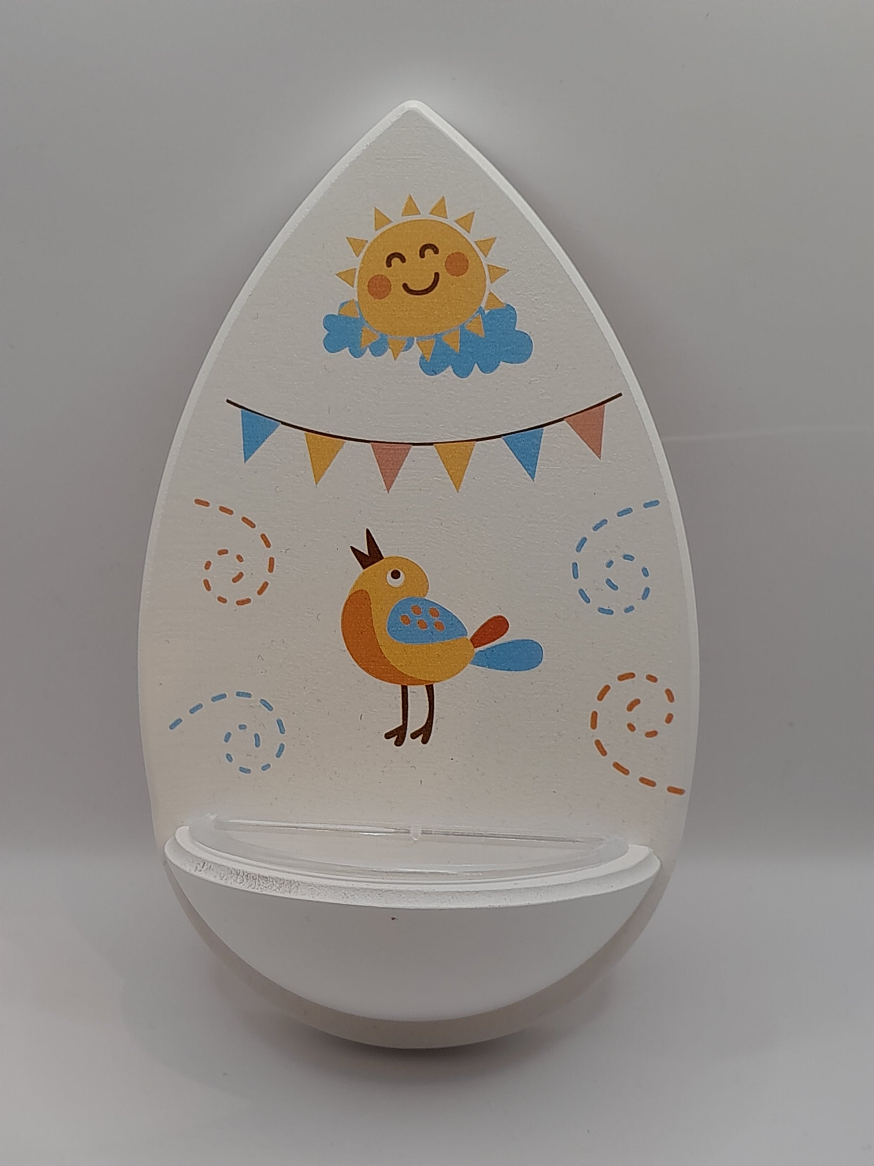 Kinder-Weihkessel Holz "Sonne und Vogel"