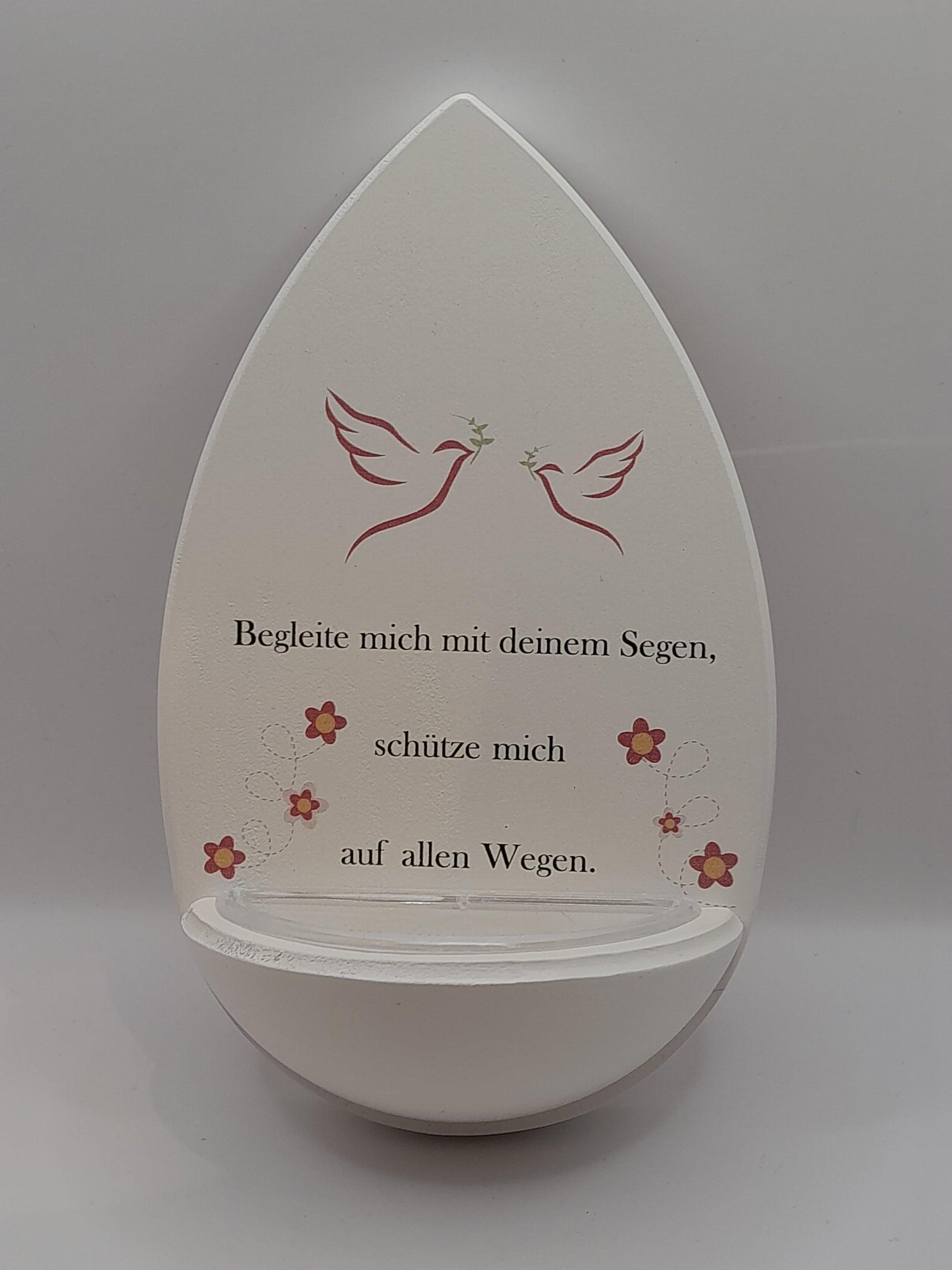 Kinder-Weihkessel Holz "Rosa Tauben"