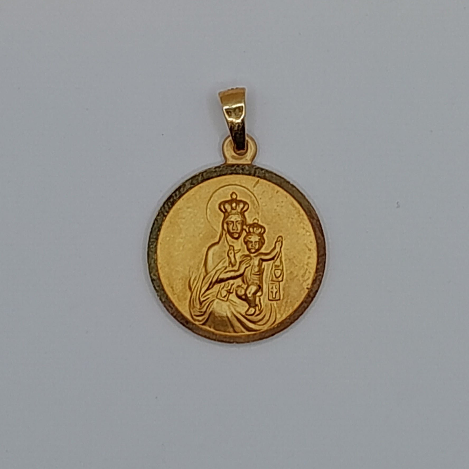 Kettenanhänger Skapulier 18mm, aus Gelbgold