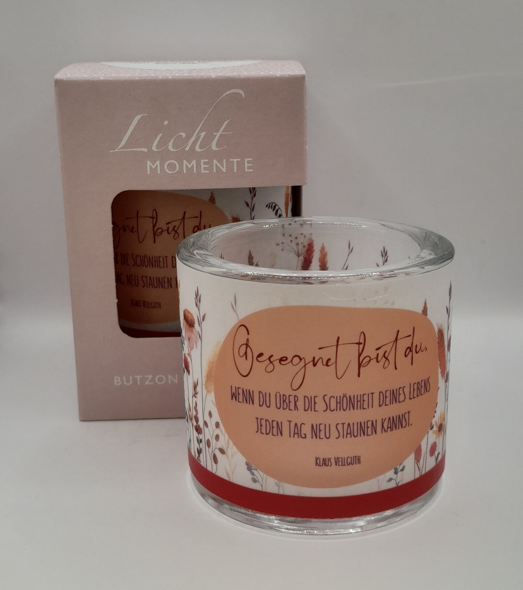 Lichtmomente Teelichthalter "Gesegnet"