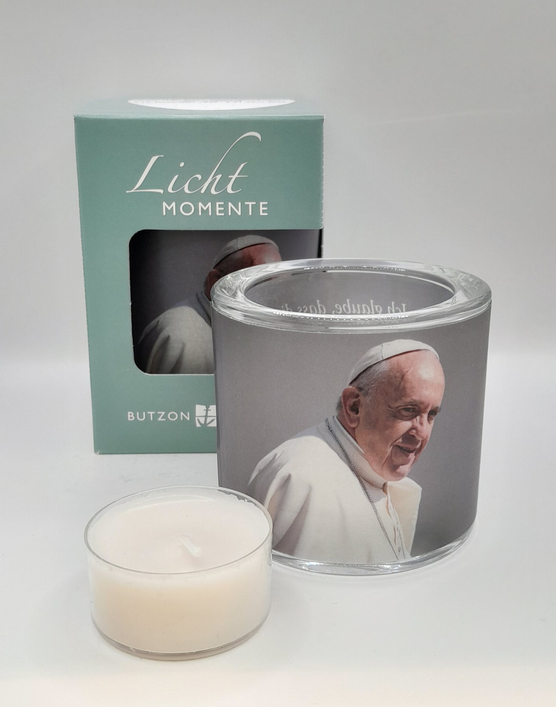 Lichtmomente Teelichthalter "Papst Franziskus"