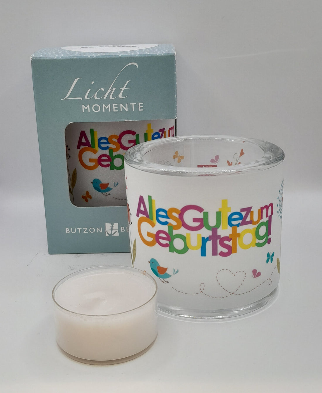 Lichtmomente Teelichthalter "Geburtstag"