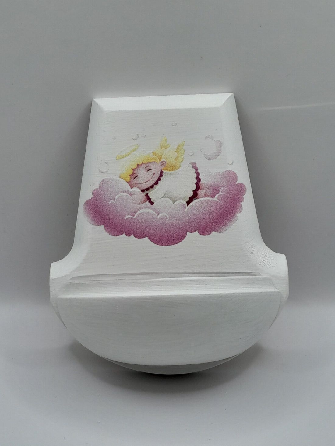 .Kinder-Weihkessel Holz "Engel rosa"