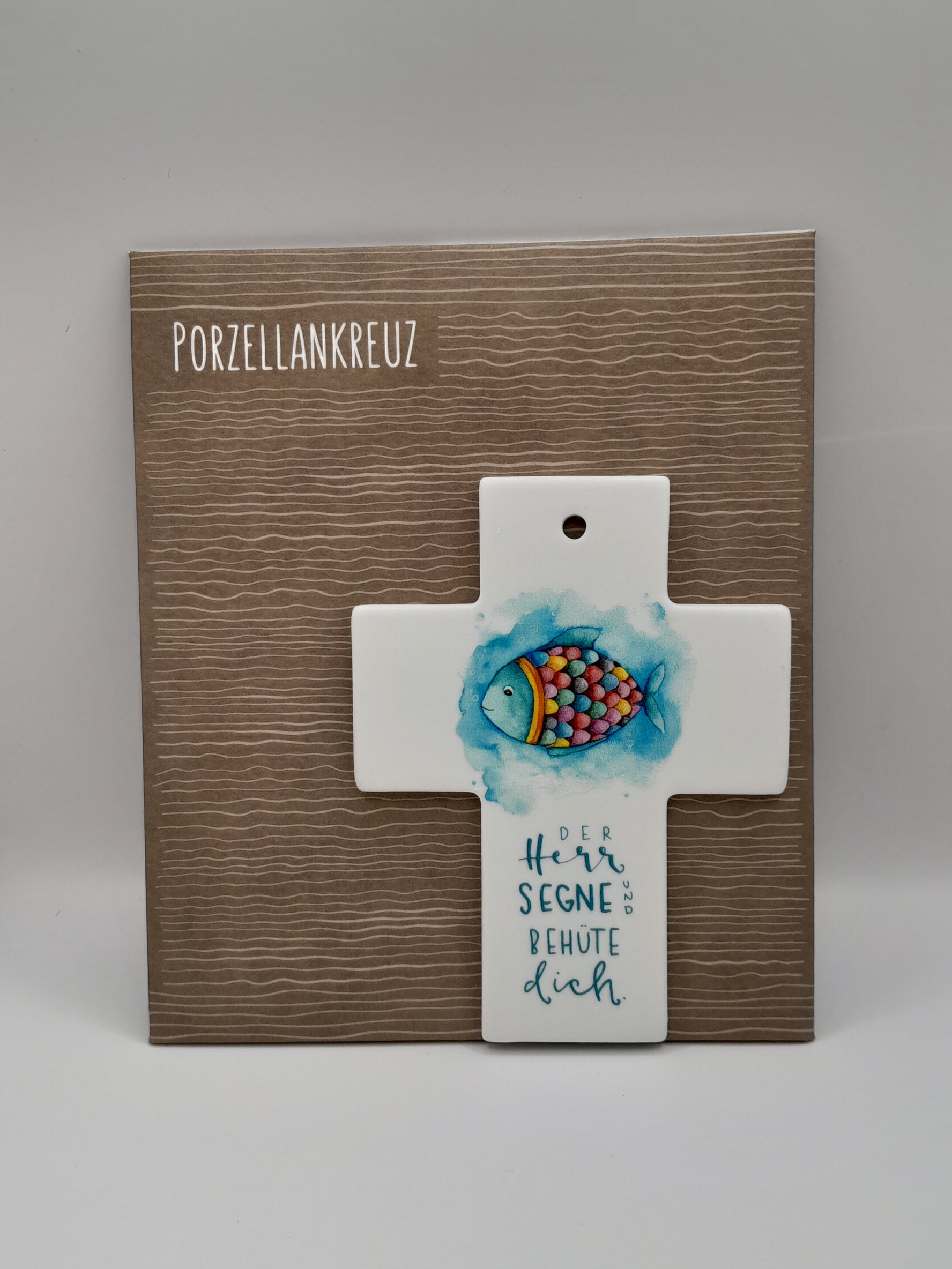 Kinderkreuz Porzellan "Der Herr segne und behüte dich"