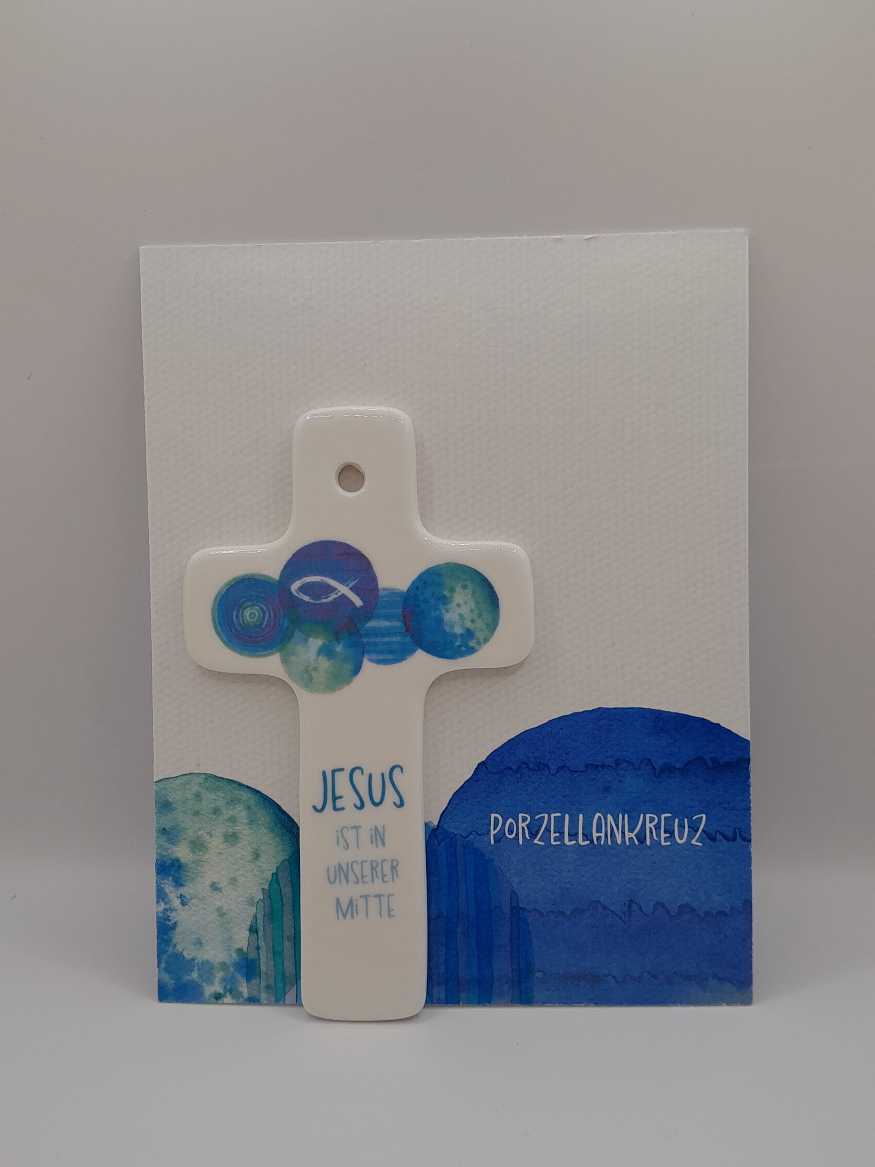 Kinderkreuz Porzellan "Fisch"