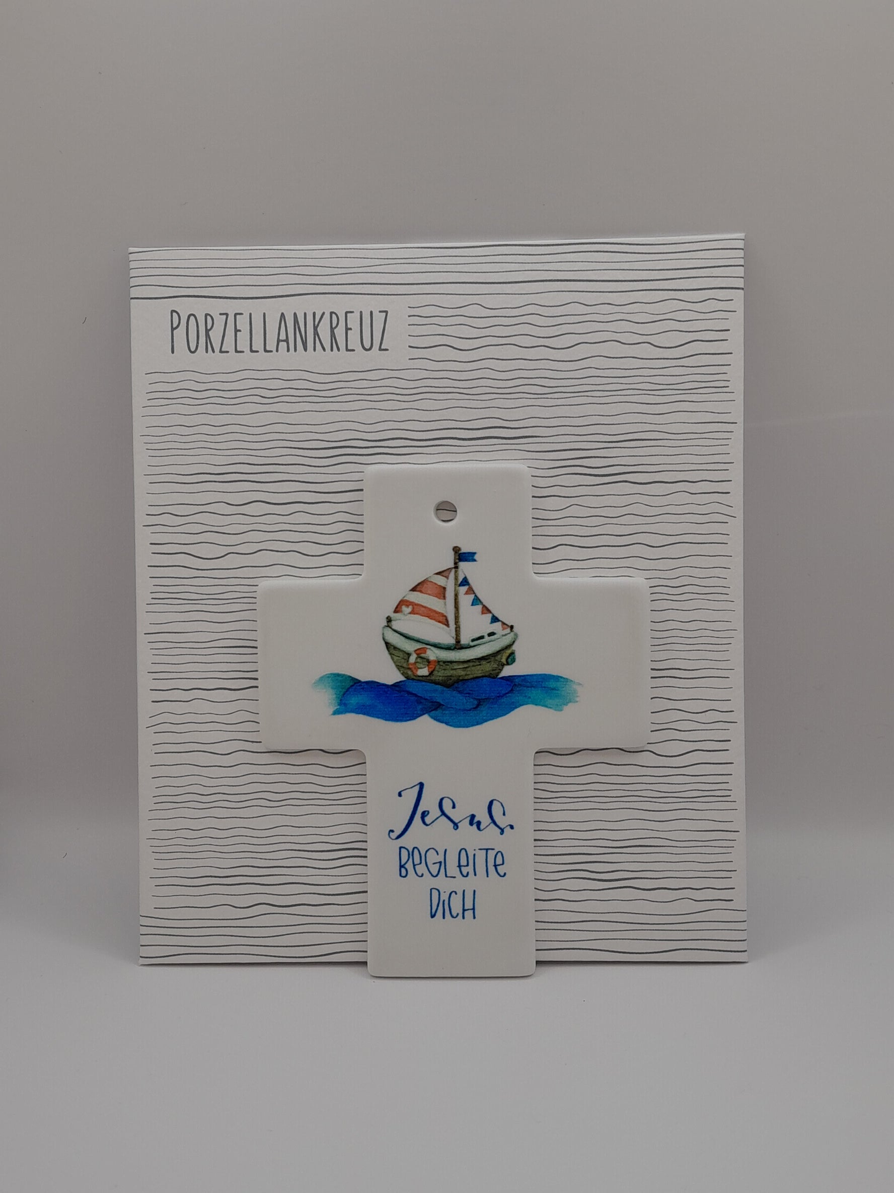Kinderkreuz Porzellan "Jesus begleite dich"
