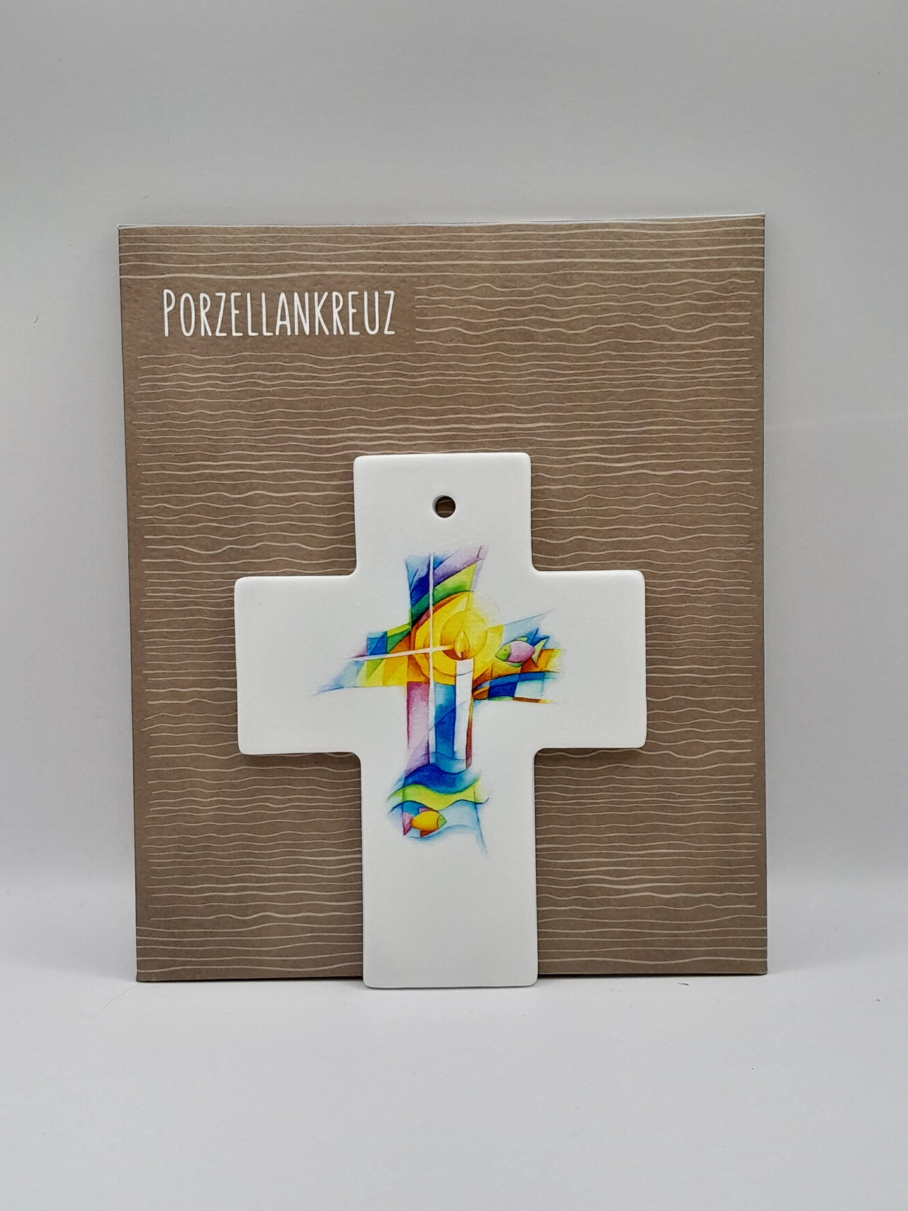 Kinderkreuz Porzellan "Kerze"