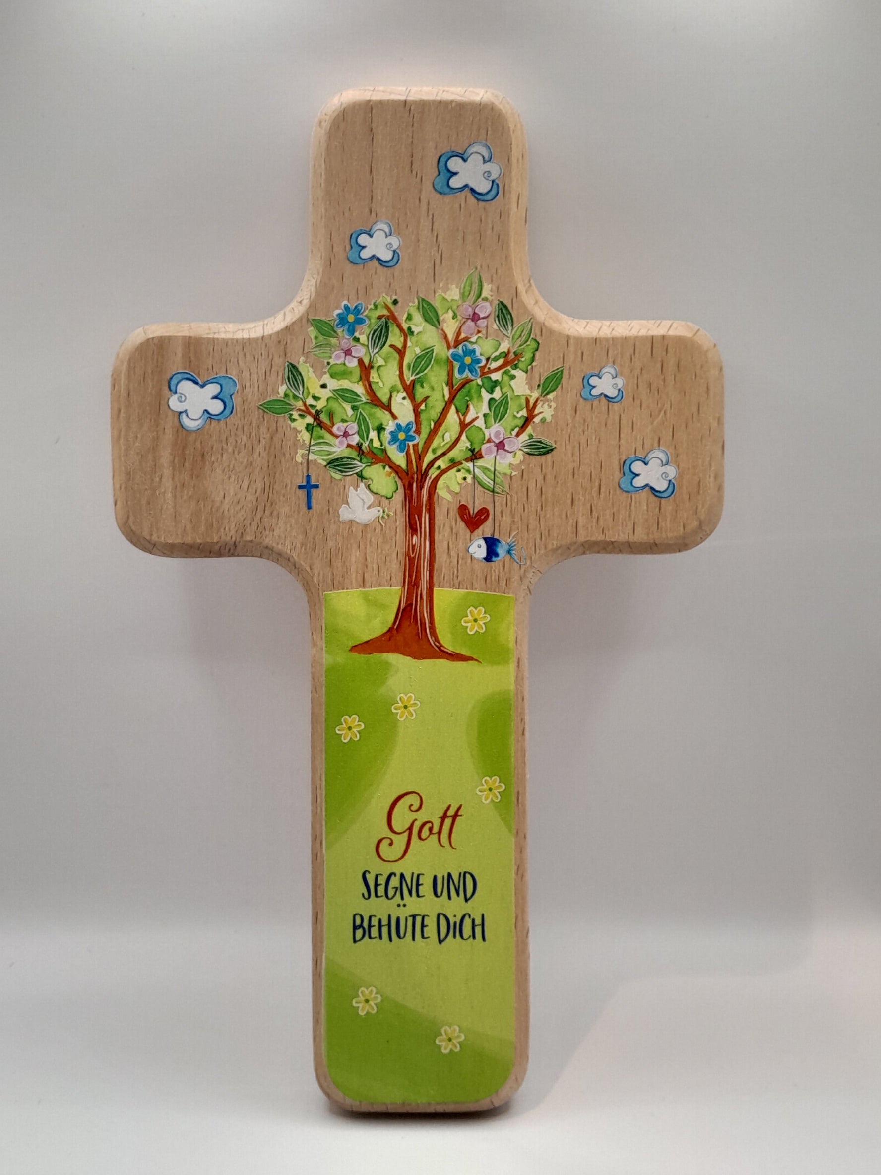 Kinderkreuz Holz "Gott segne und behüte dich"