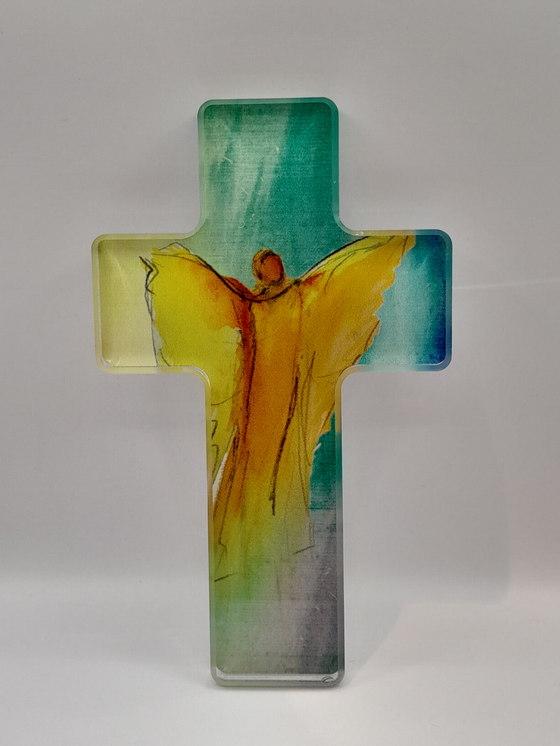 Wandkreuz Acryl "Engel"