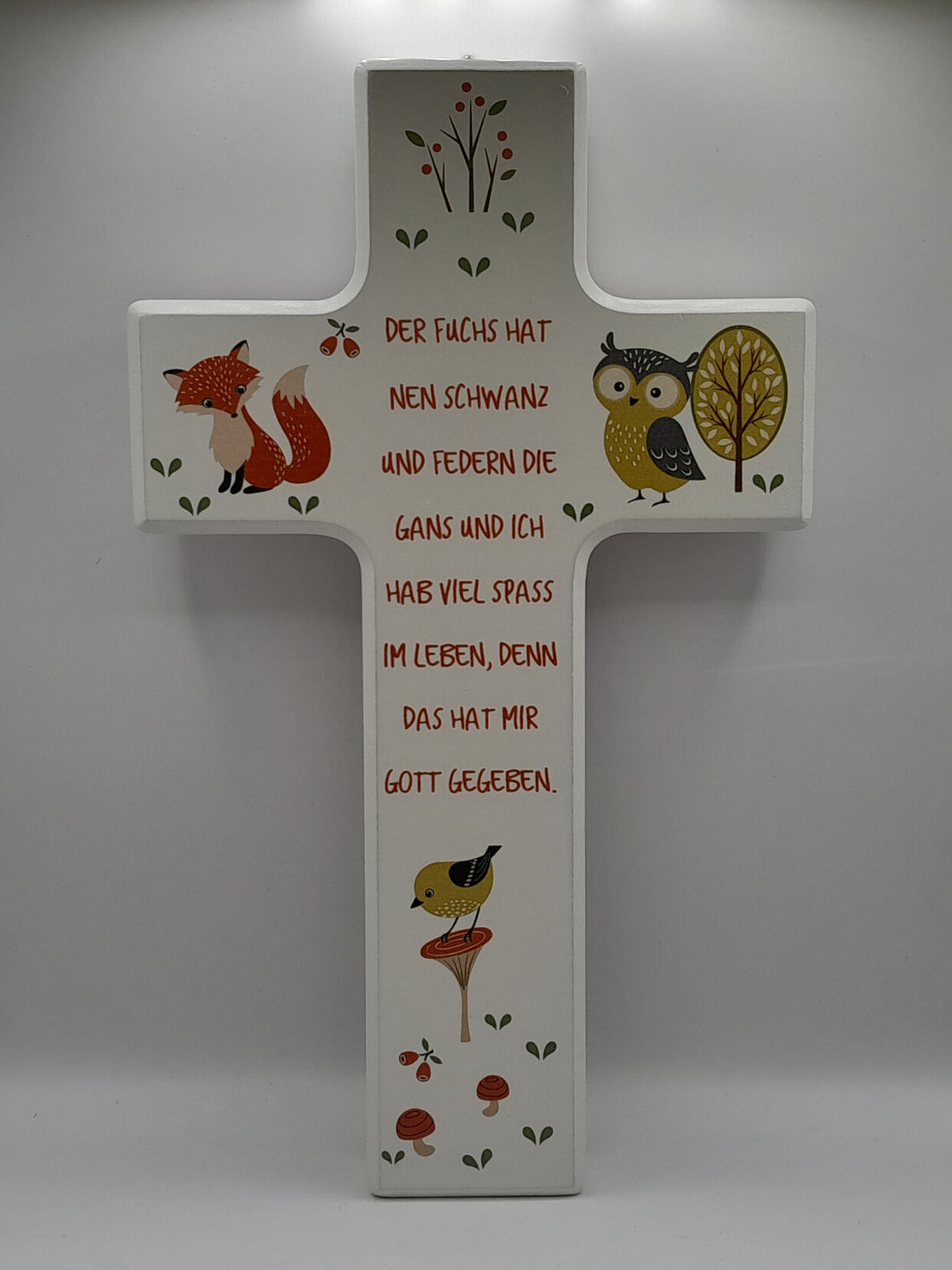 Kinderkreuz Holz "Der Fuchs"