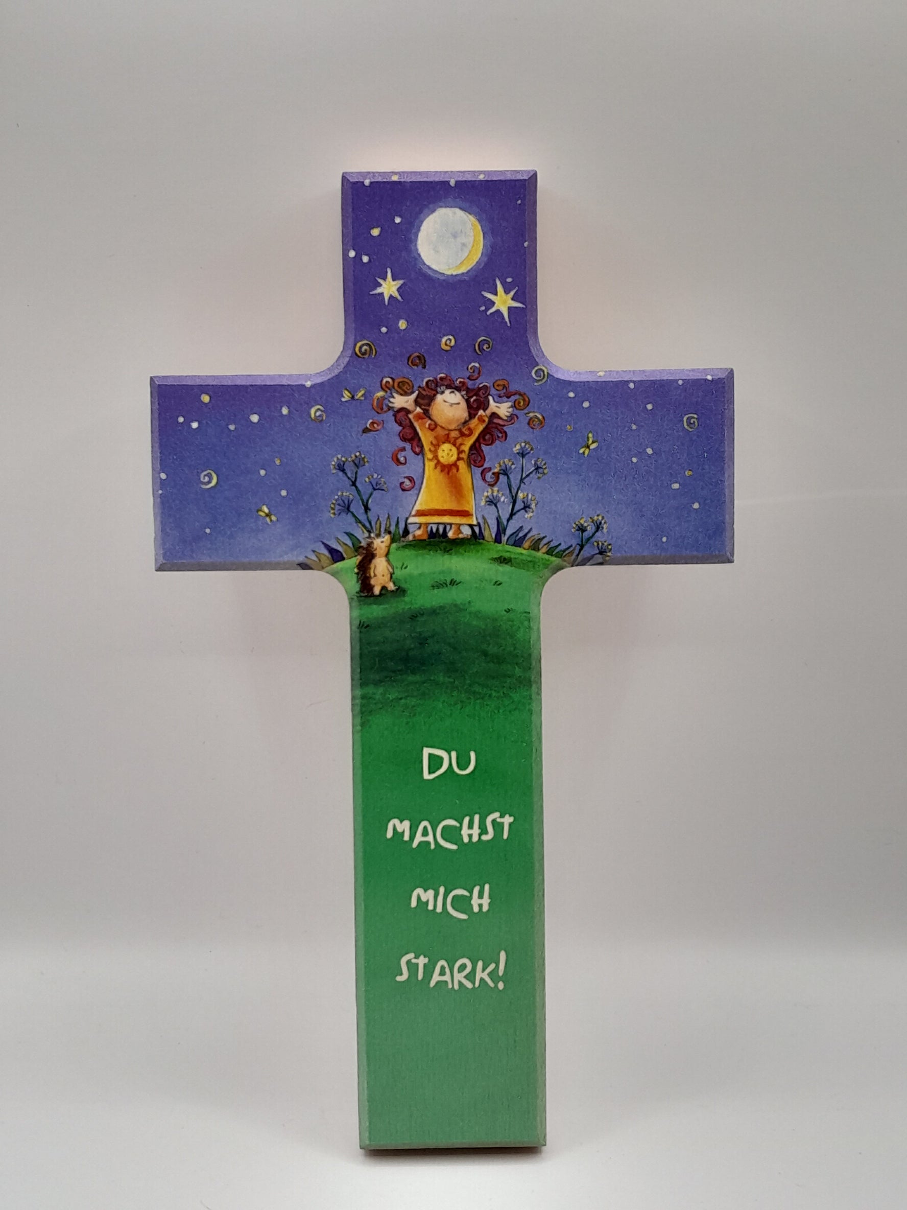 Kinderkreuz Holz "Du machst mich stark!"