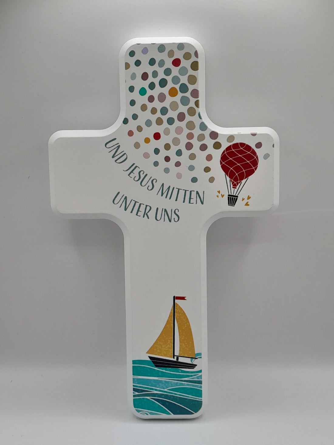 Kinderkreuz Holz "Jesus mitten unter uns"