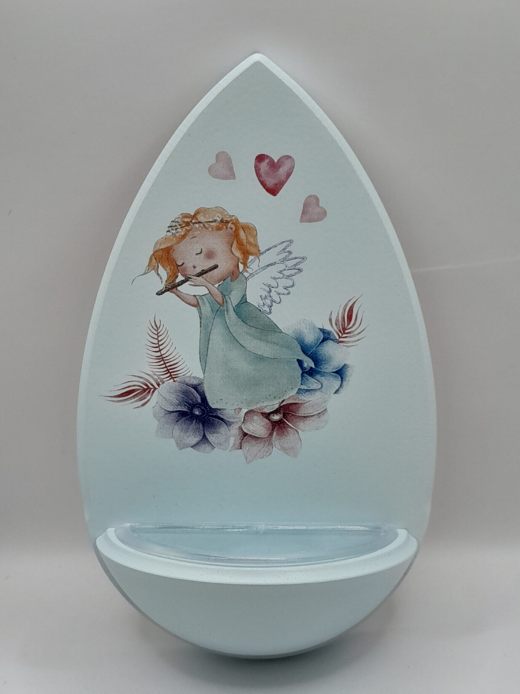 Kinder-Weihkessel Holz "Engel blau"
