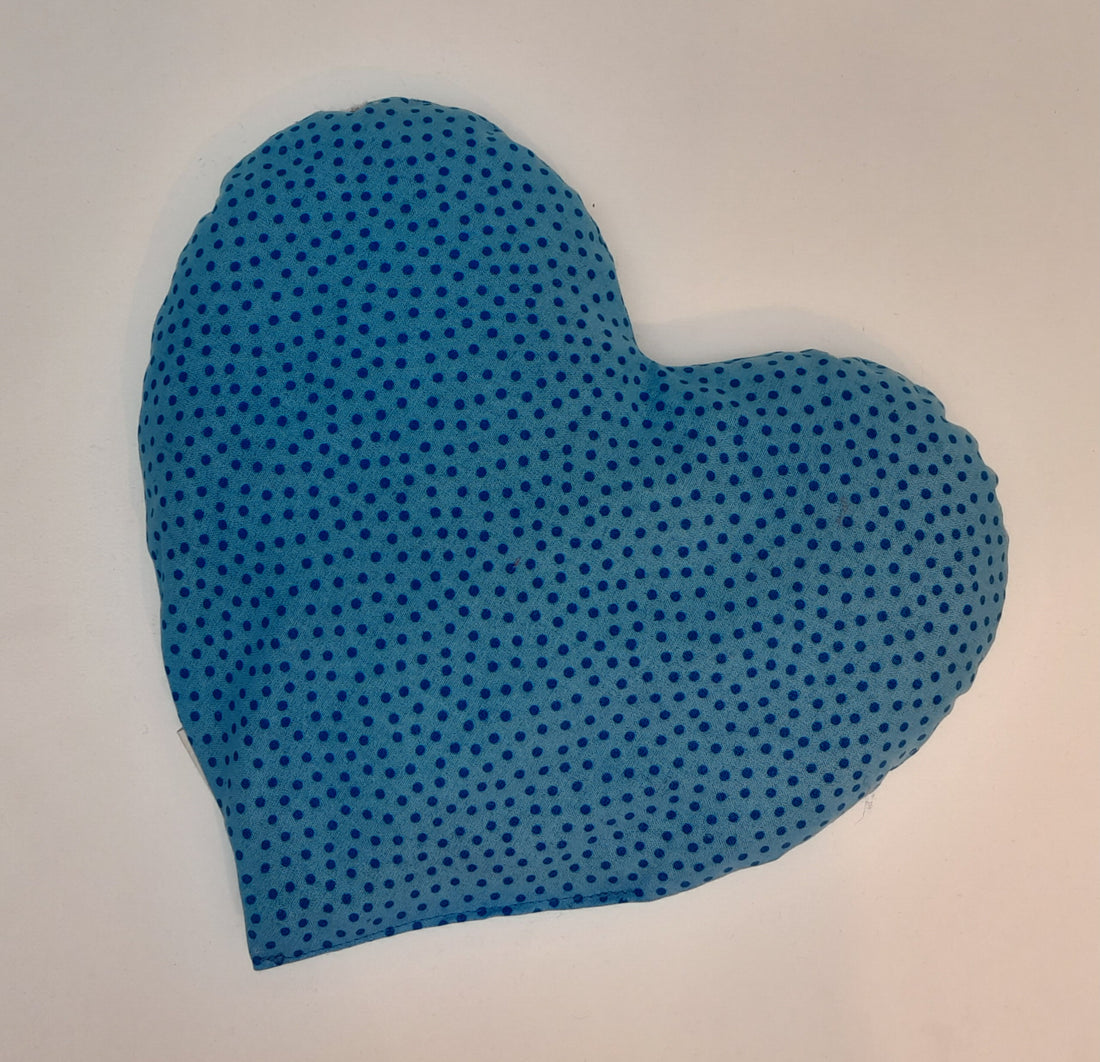 Kirschkernkissen Herz blau, ca. 600g