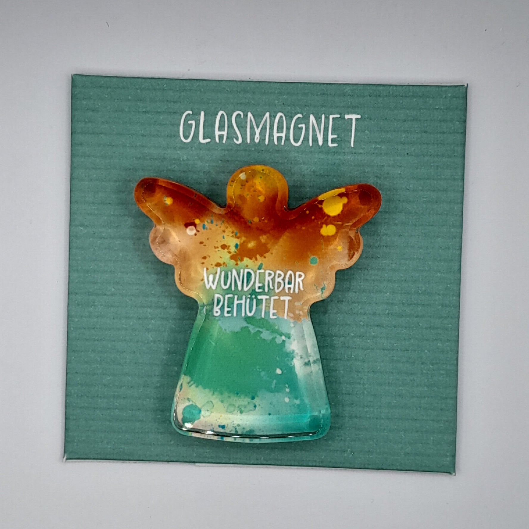Engel-Glasmagnet "Wunderbar behütet"