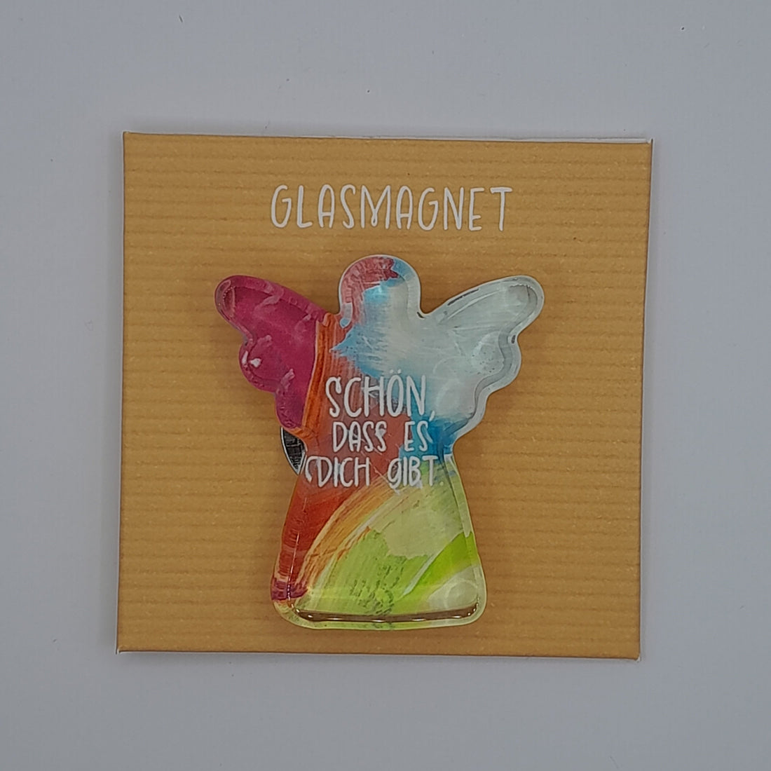 Engel-Glasmagnet "Schön, dass es dich gibt"