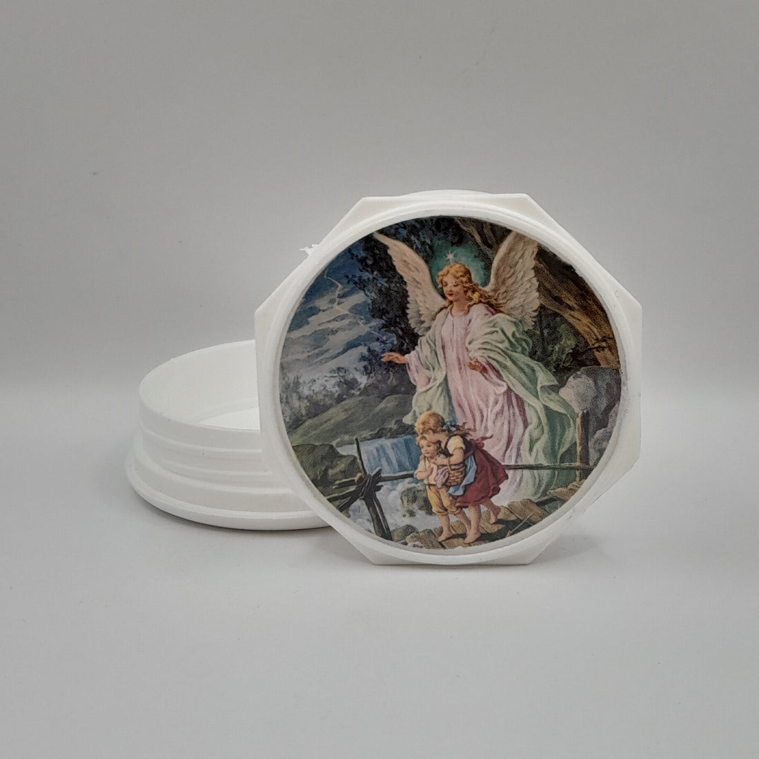 Dose weiß, beidseitig bedruckt