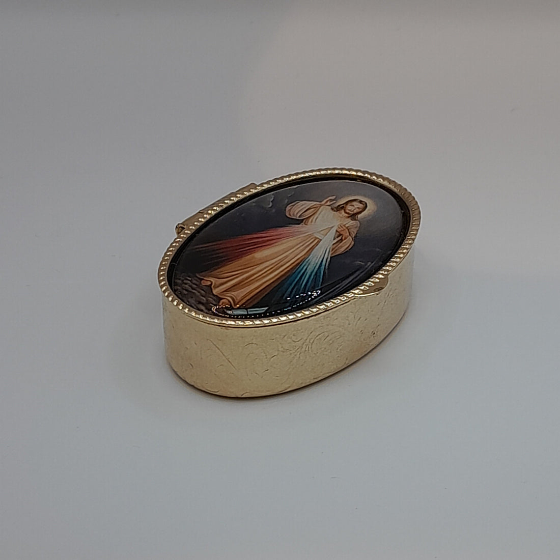 Dose goldfarben "Barmherziger Jesus"