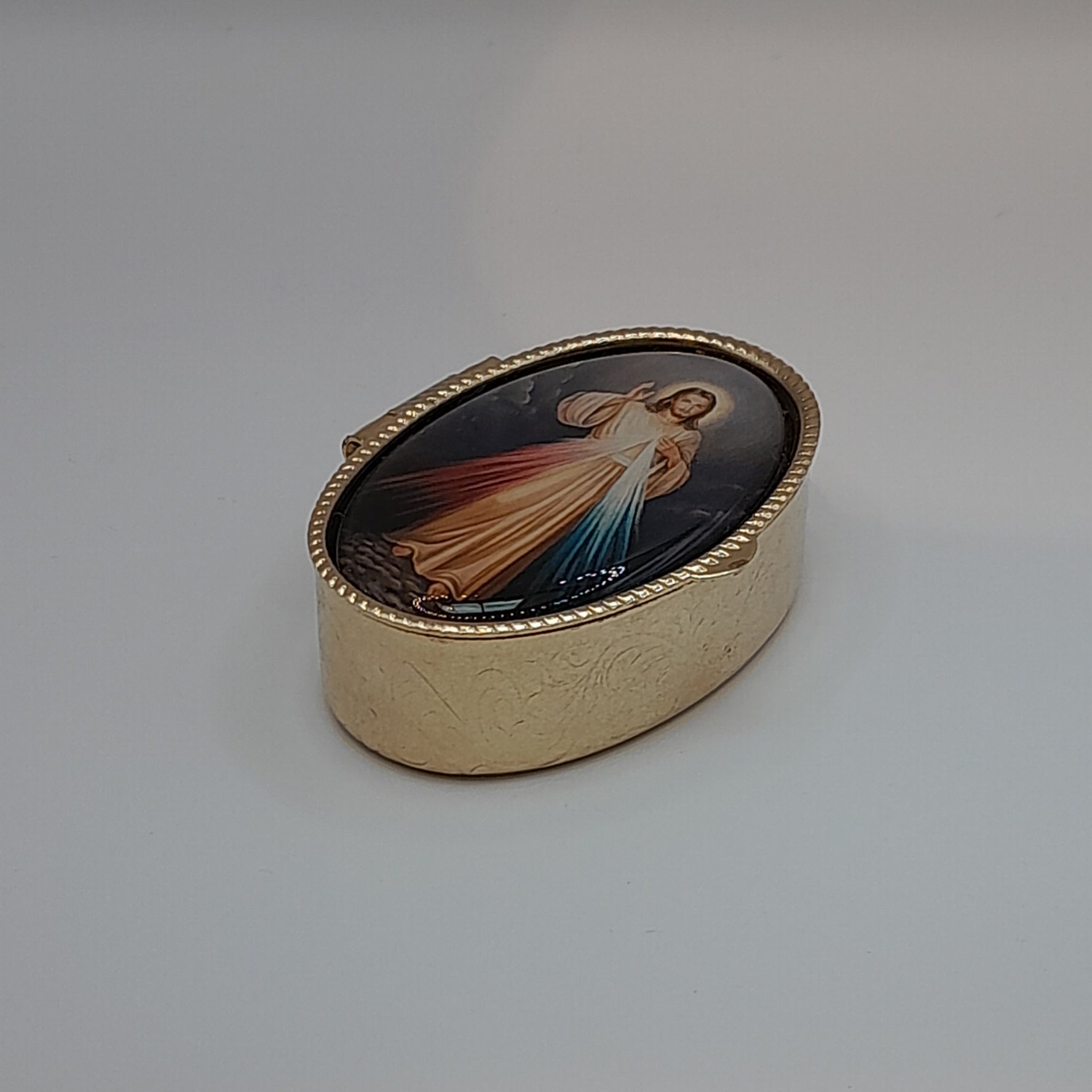 Dose goldfarben "Barmherziger Jesus"