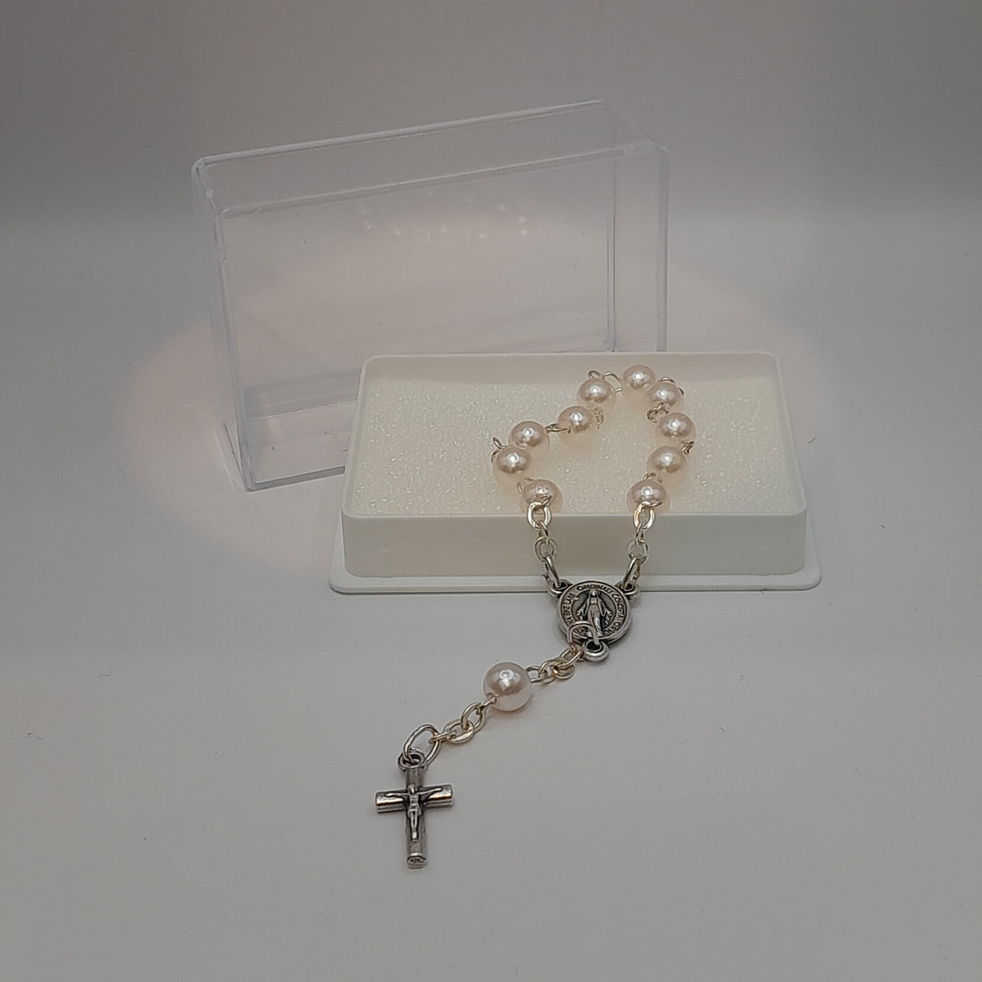 Rosenkranz Zehner, blassrosa gekettelt