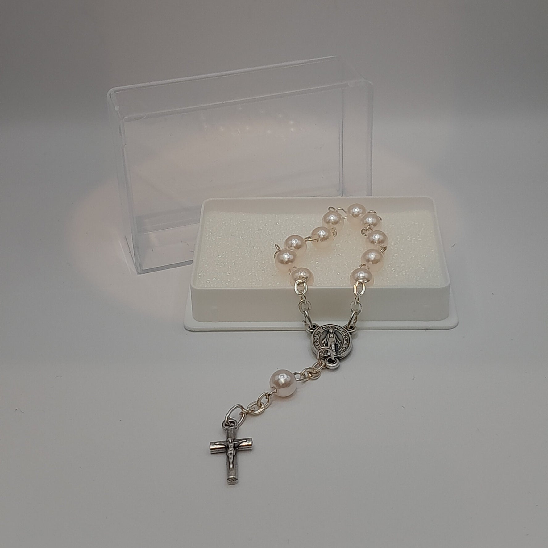 Rosenkranz Zehner, blassrosa gekettelt