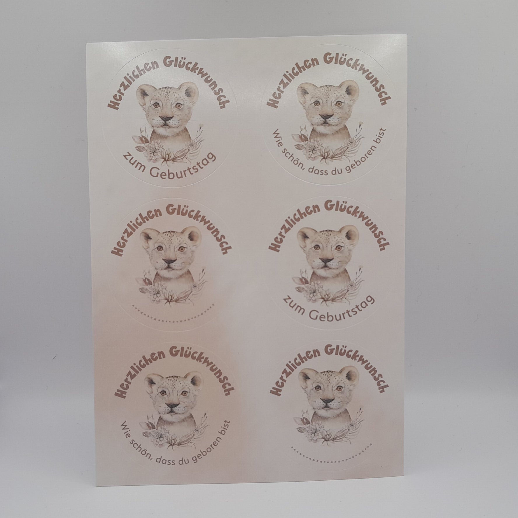 Sticker-Postkarte "Herzlichen Glückwunsch"