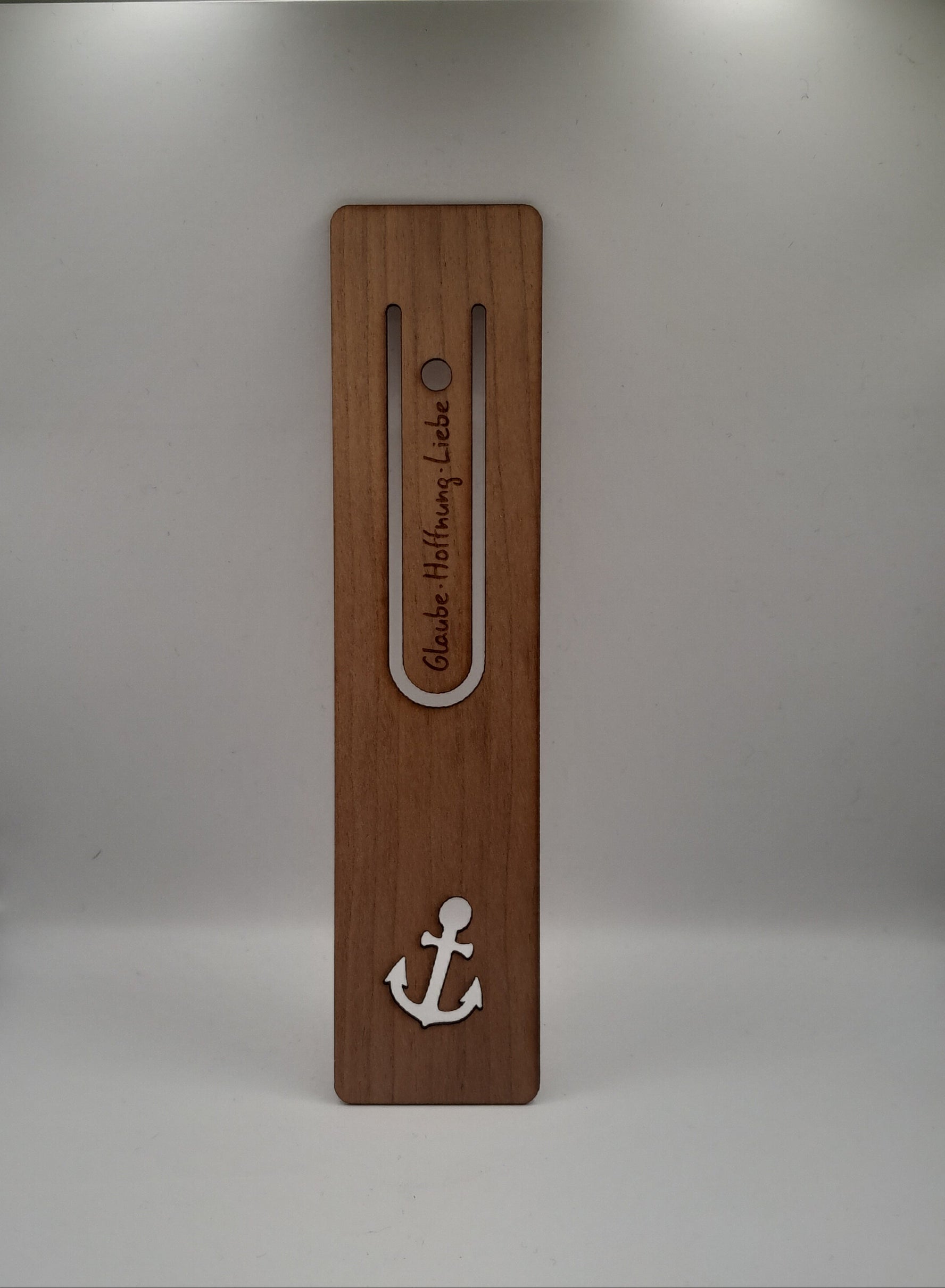 Lesezeichen Holz "Glaube, Hoffnung, Liebe"