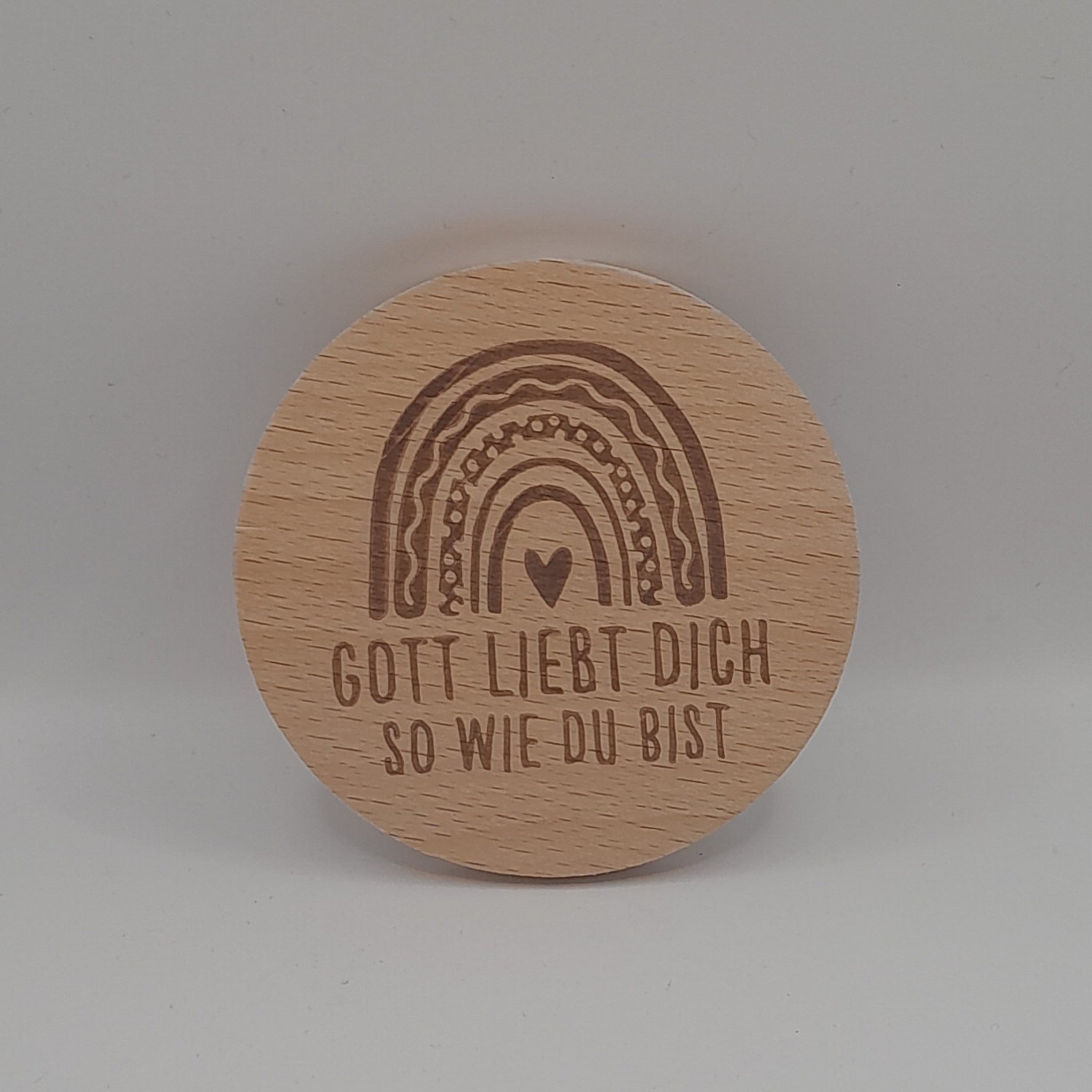Taschenspiegel Holz "Gott liebt dich so wie du bist"