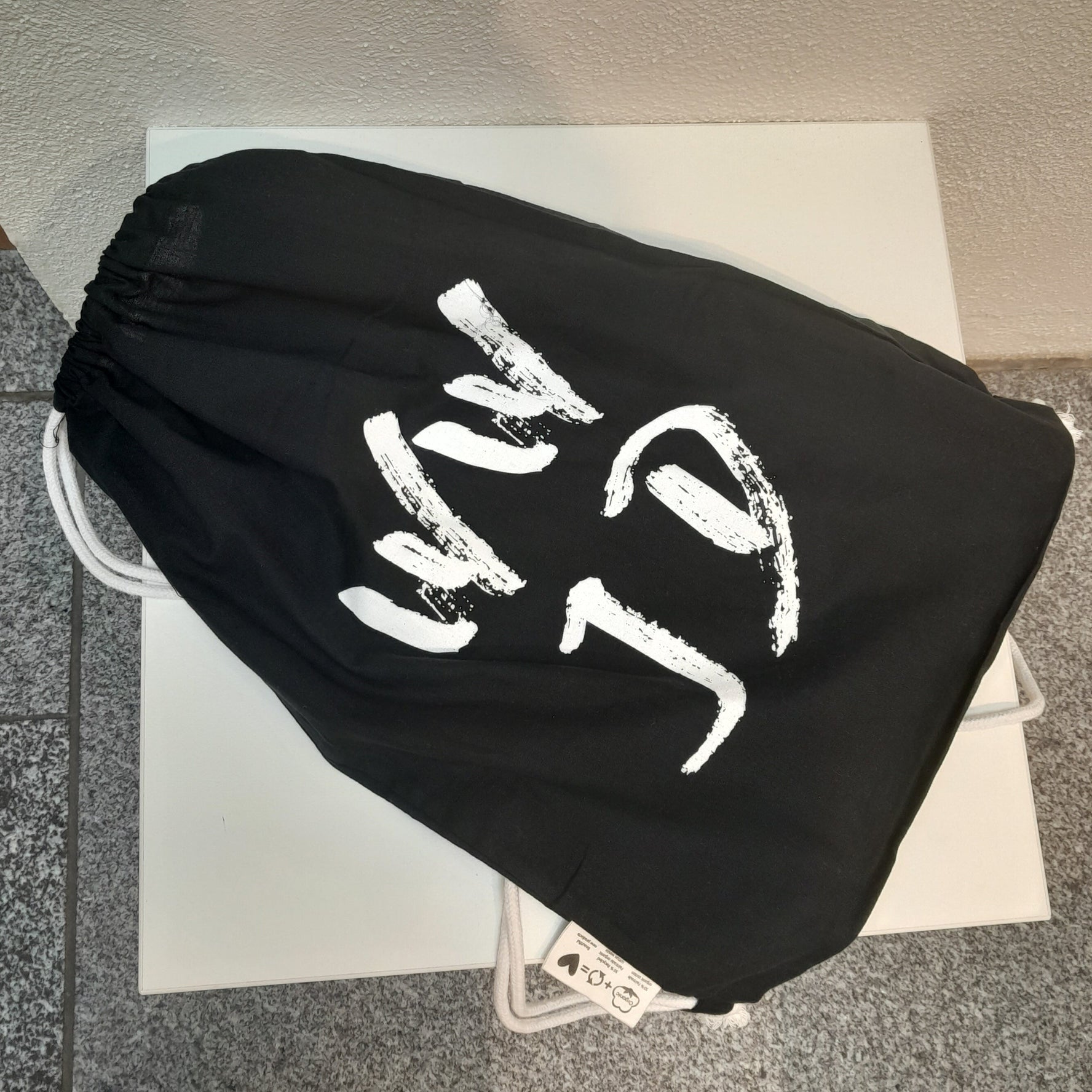 Rucksack "WWJD" Baumwolle,  schwarz