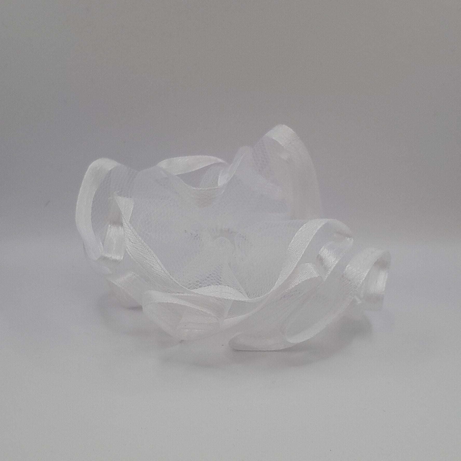 Kerzenmanschette / Tropfschutz Tüll, weiß