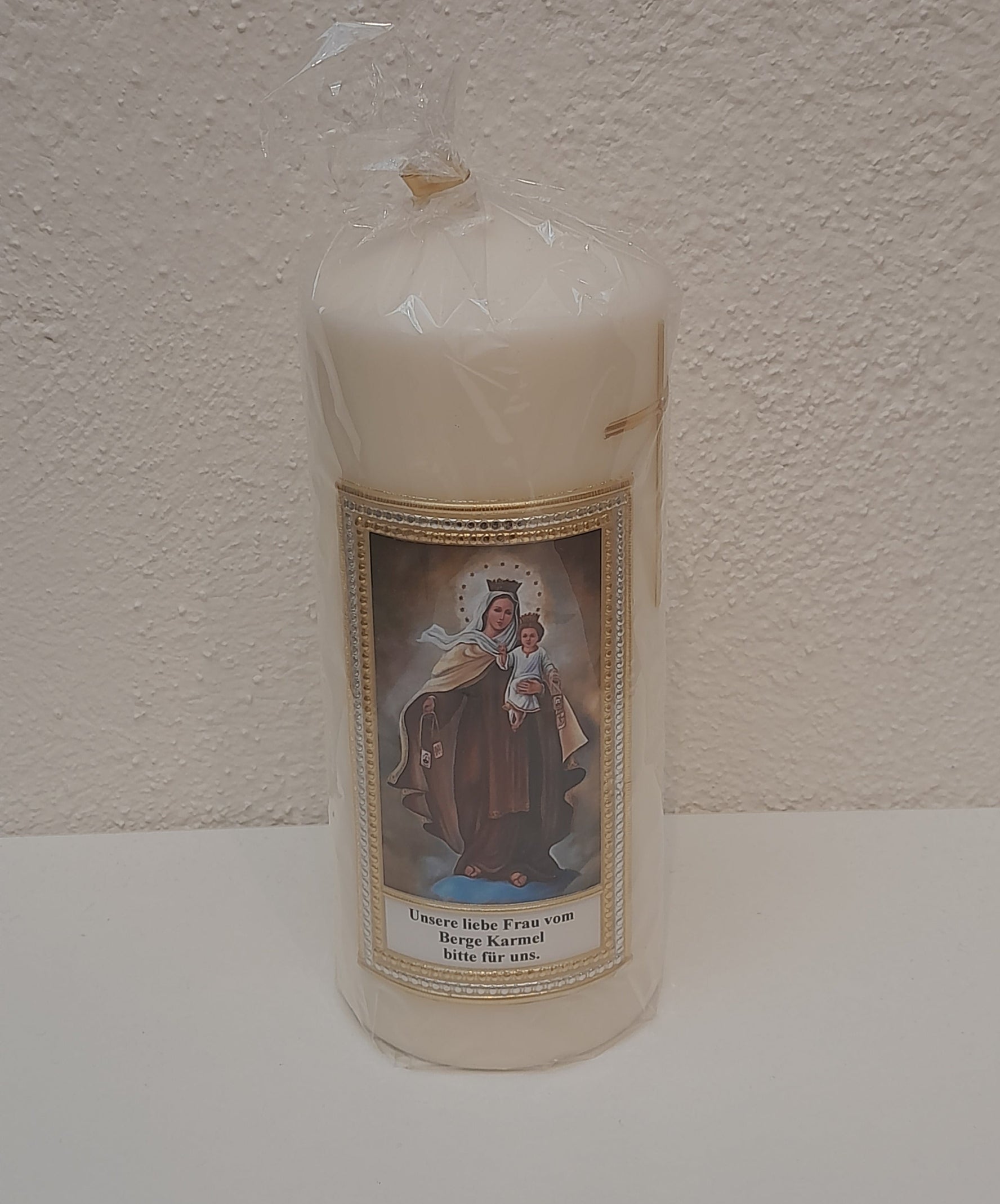Geweihte Kerze "Unserer Lieben Frau vom Berge Karmel" groß