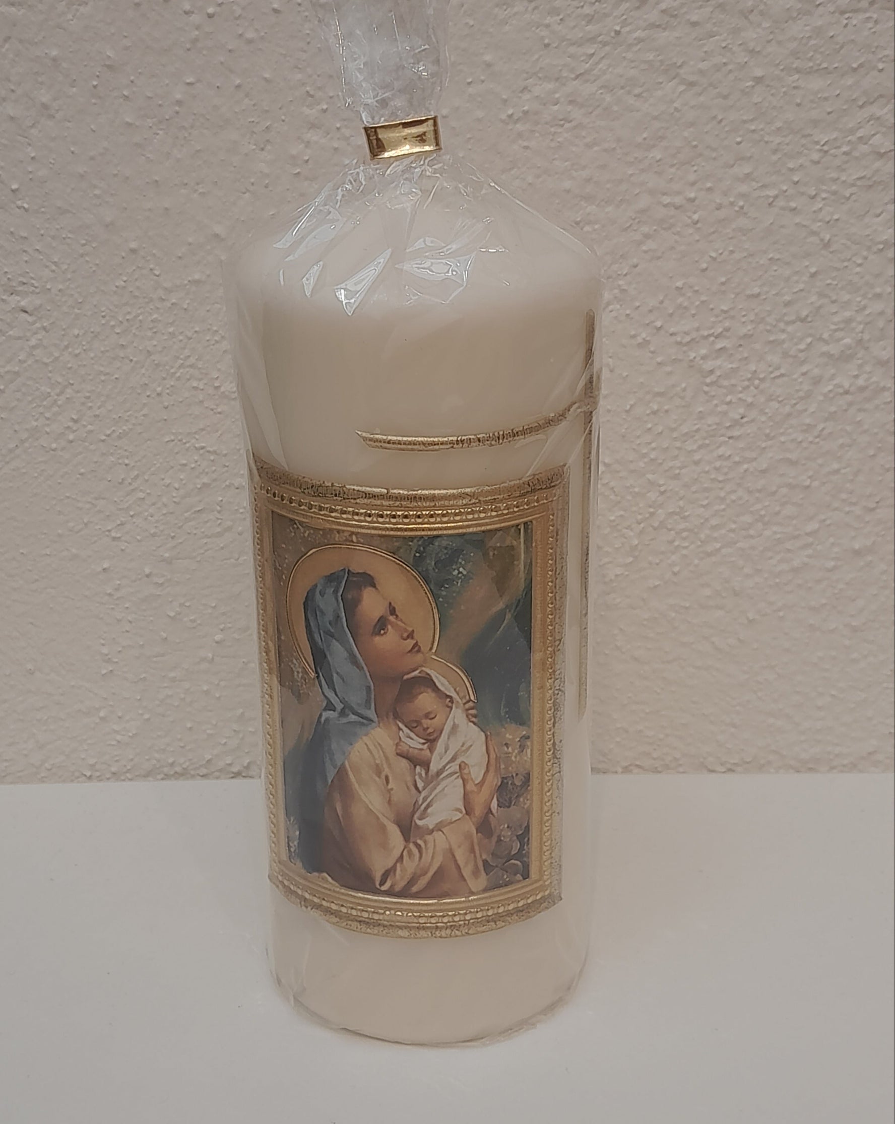 Geweihte Kerze "Madonna blau"