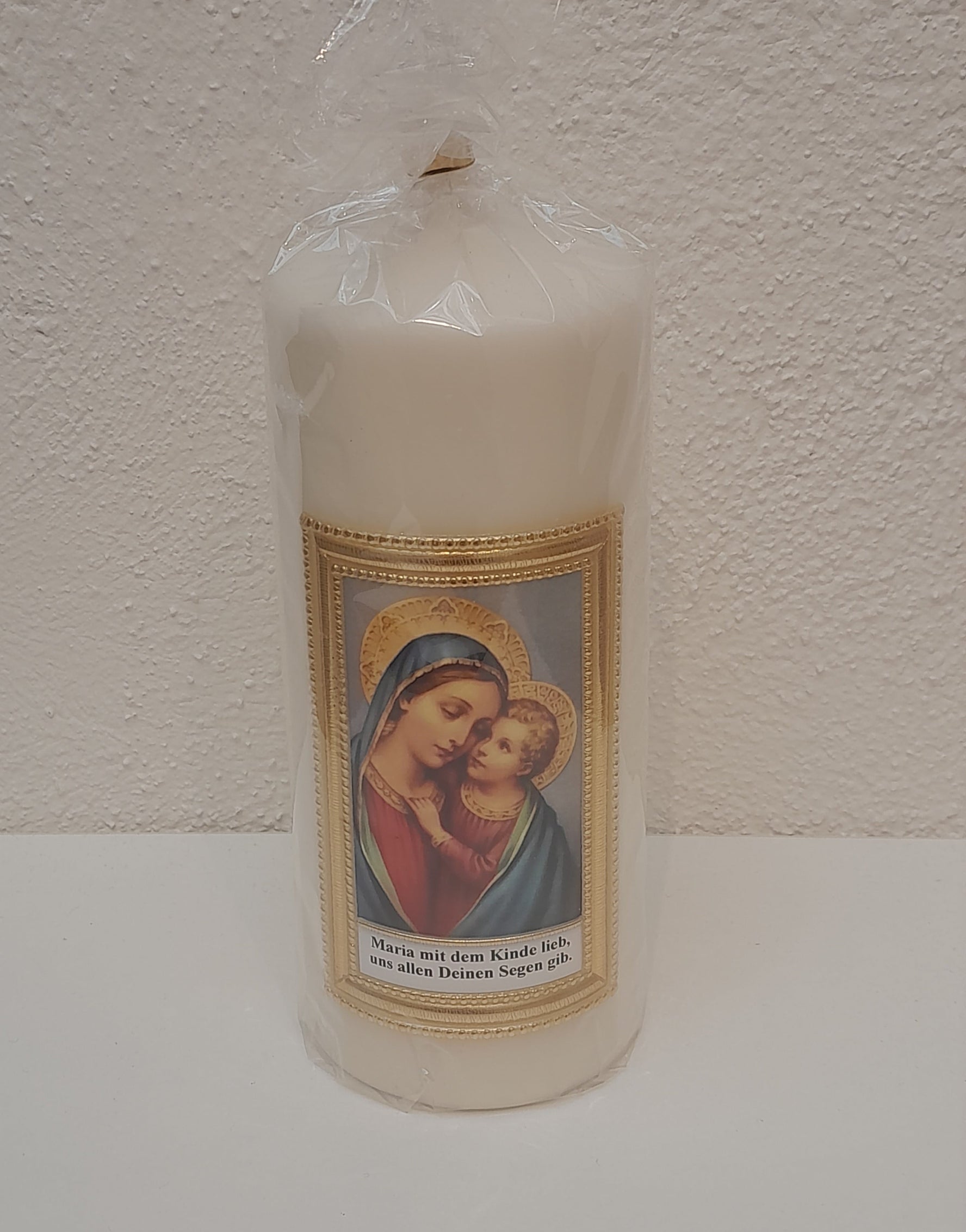 Geweihte Kerze "Maria mit Jesuskind"