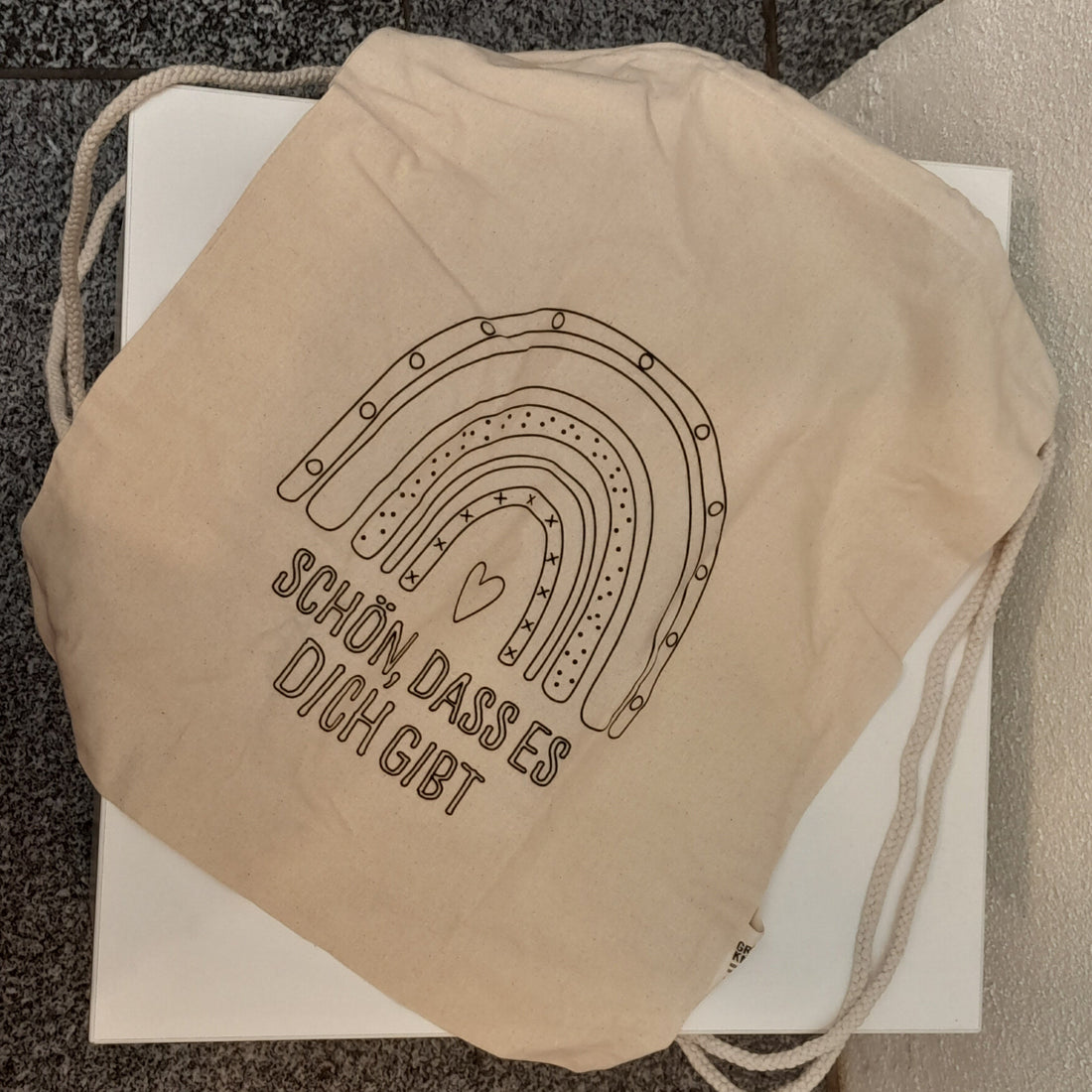 Rucksack "Regenbogen" zum Ausmalen