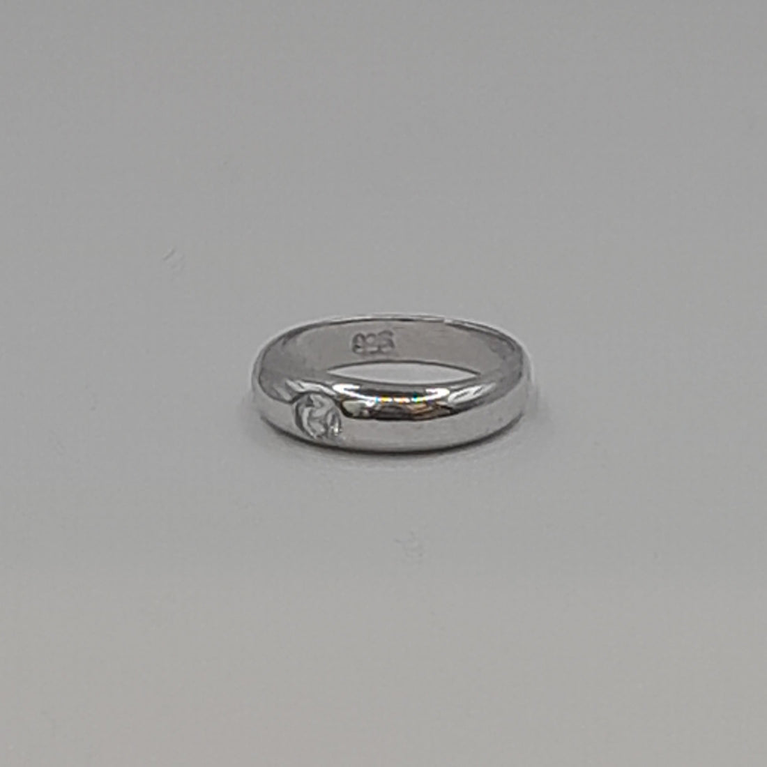 Taufring, 925 Silber mit Zirkonia weiß